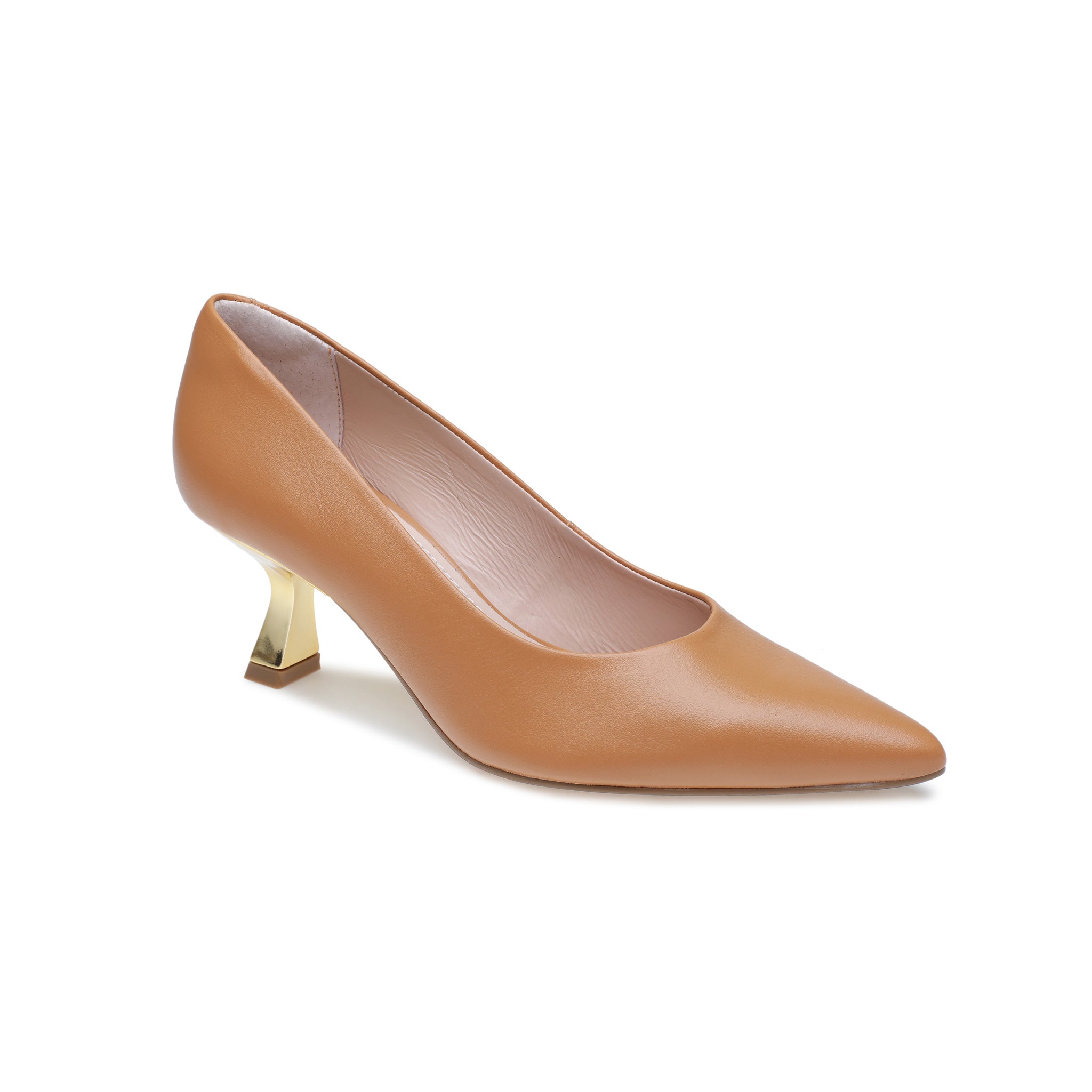 Camel Pointed Toe Pump