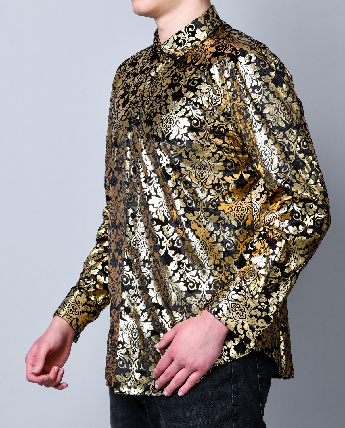 Gold Damask on Velvet