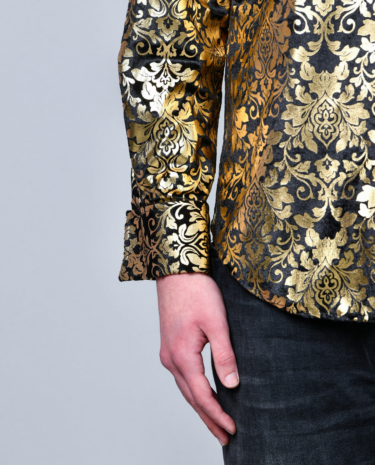 Gold Damask on Velvet