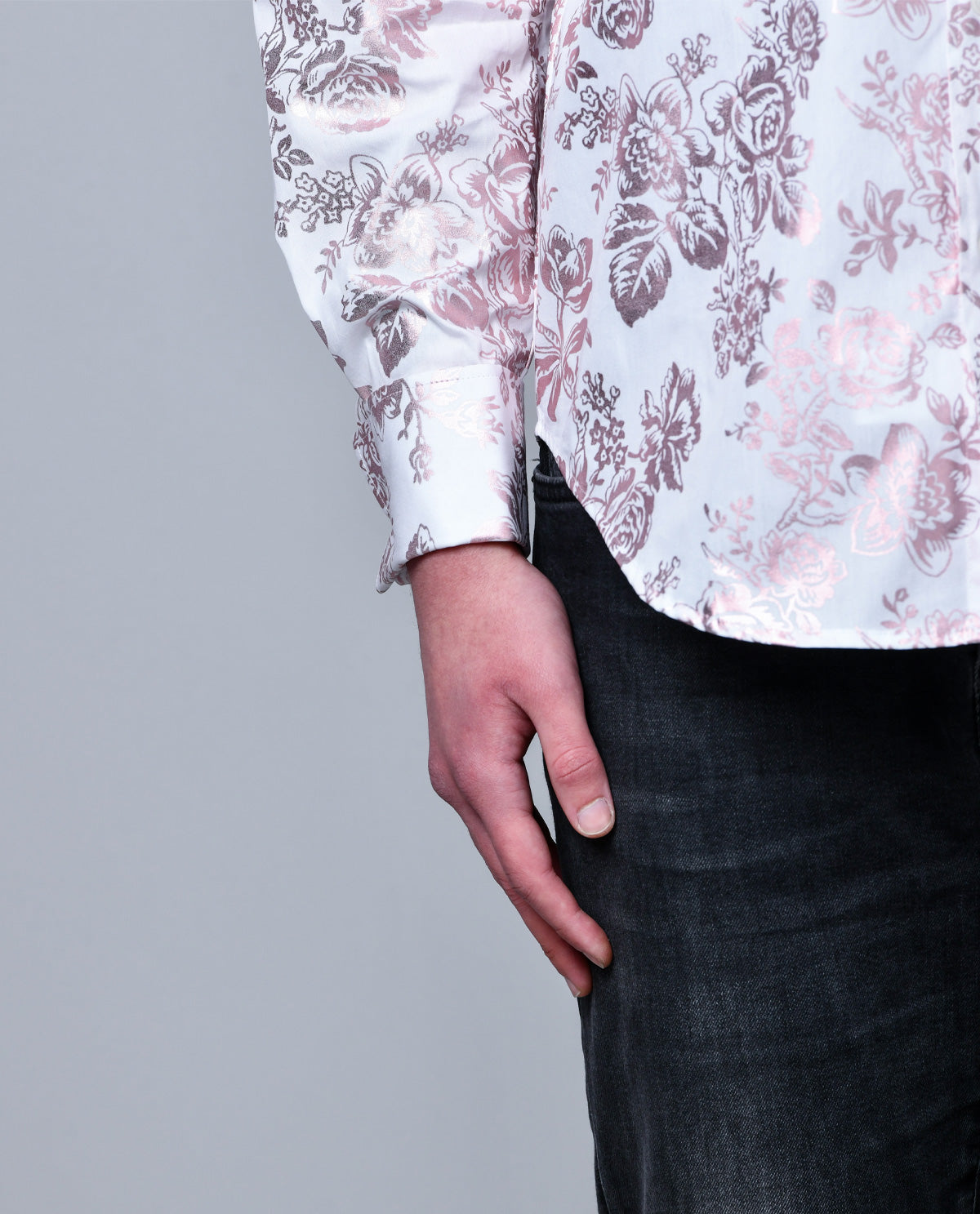 Metallic Rose Gold Floral