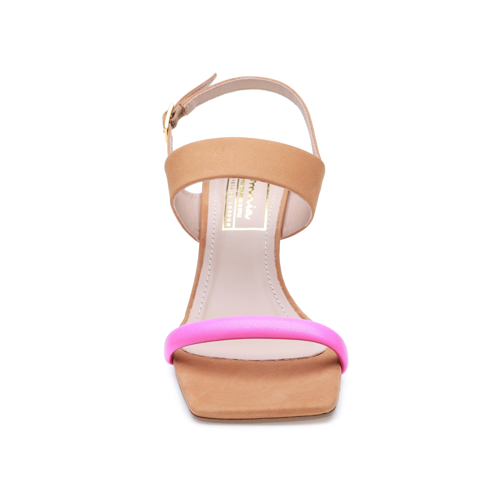 Caramel and Pink Sling Back