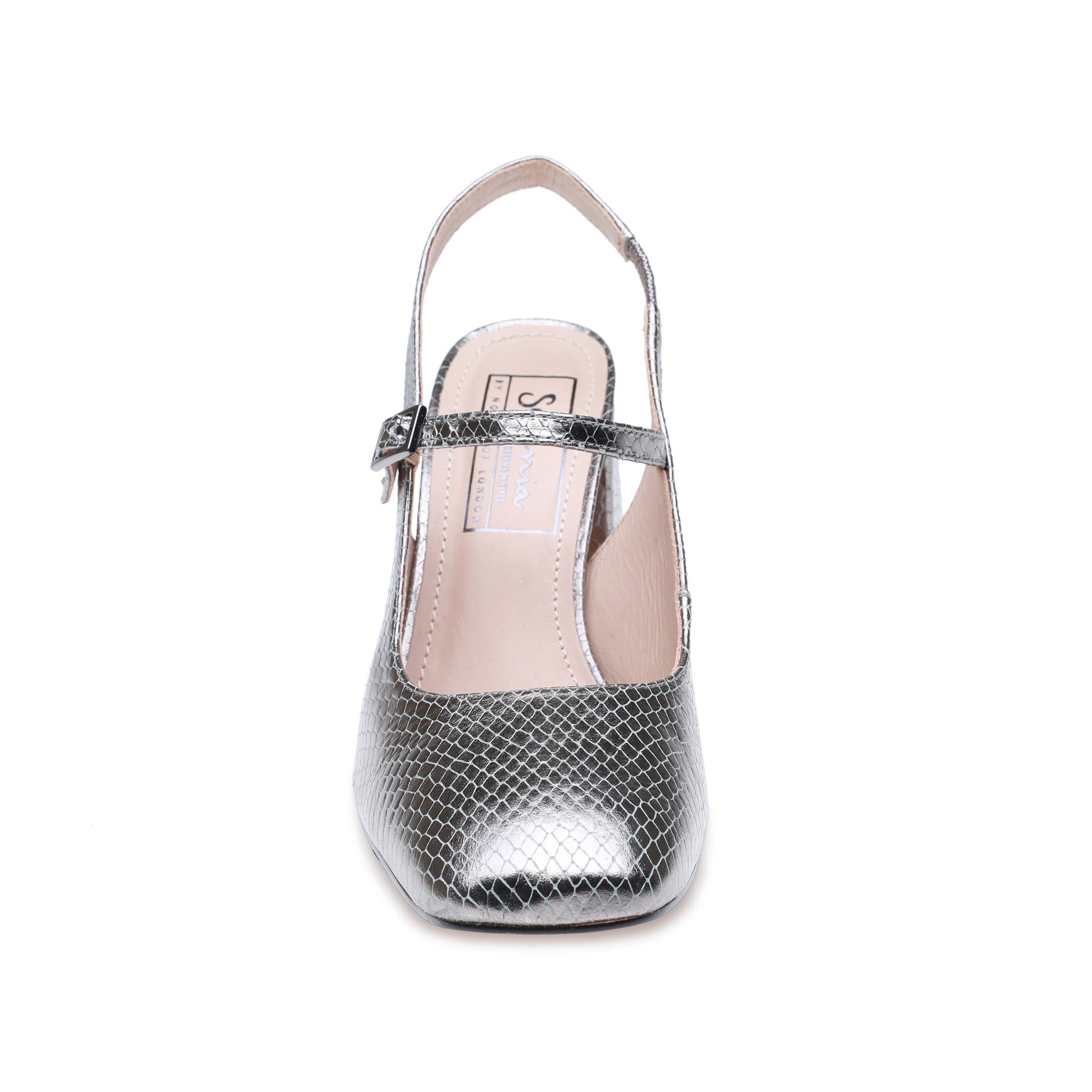 Metallic Print Sling Back