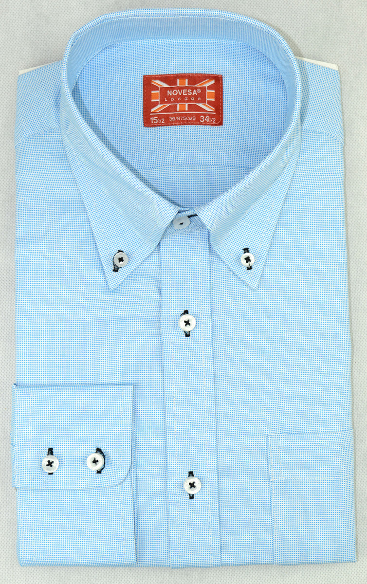 Pinpoint Oxford Button-Down Shirt (Turquoise)