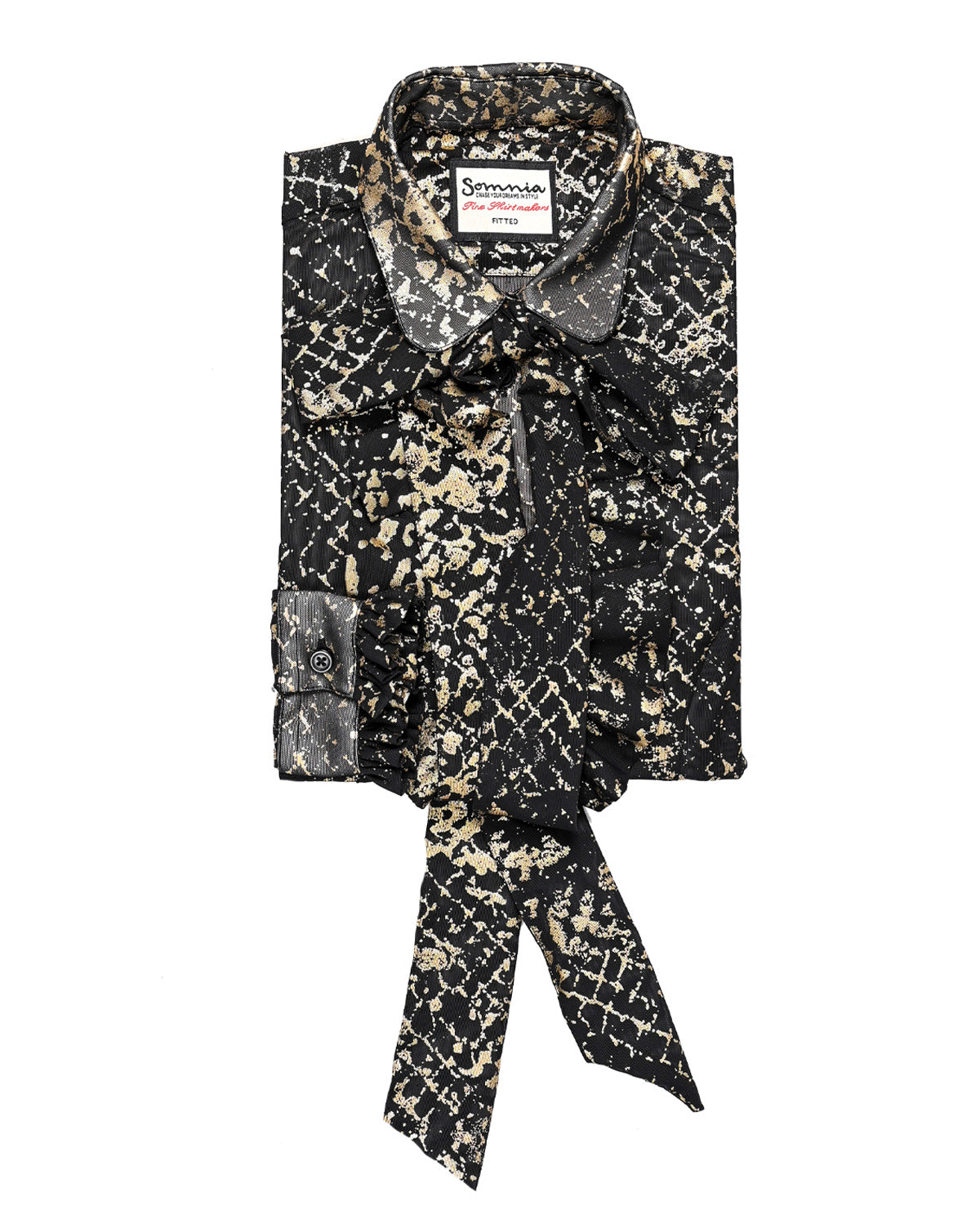 Sheer Black and Gold Blouse