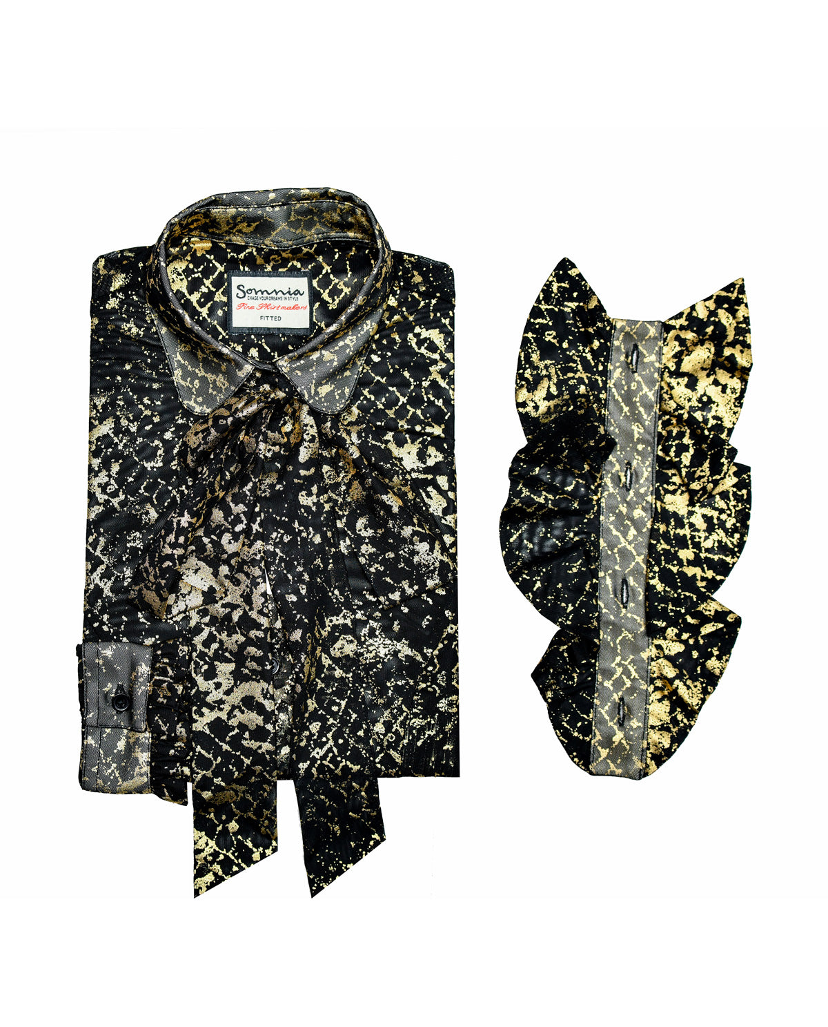 Sheer Black and Gold Blouse