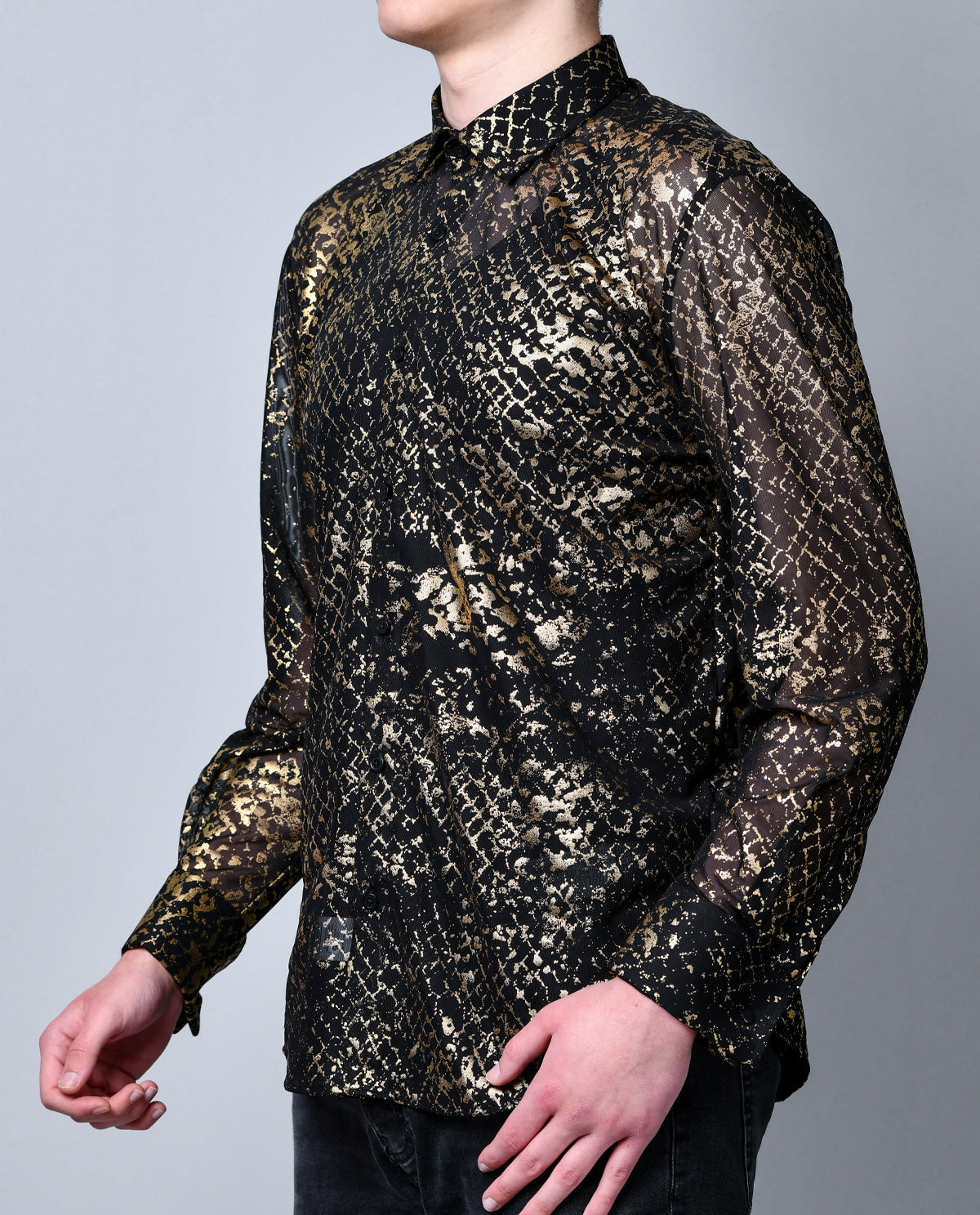 Metallic Gold Grid