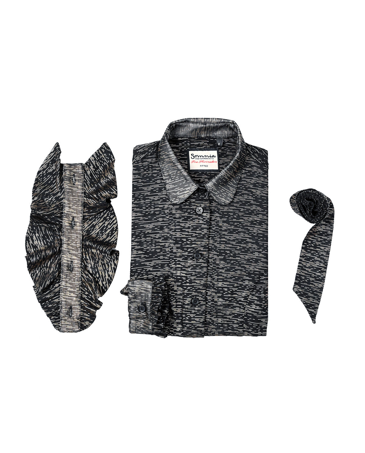 Sheer Black with Gold Slivers