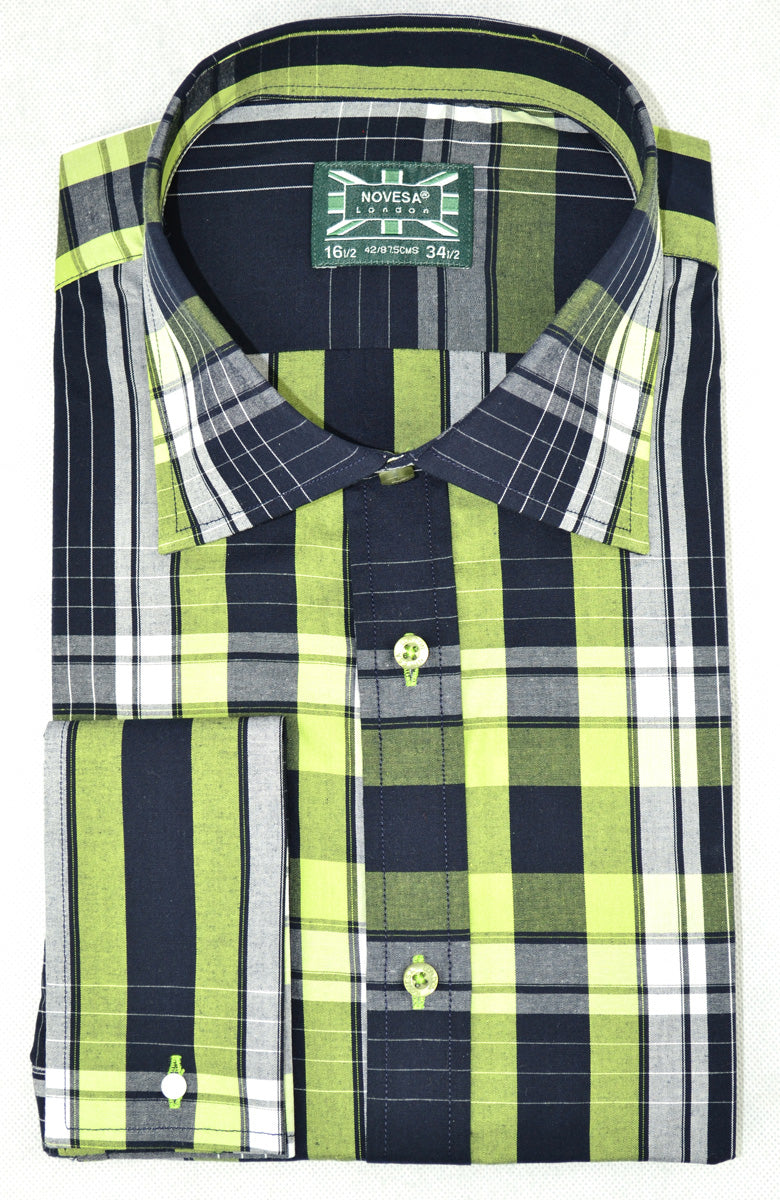 Lime and Black Plaid Shirt