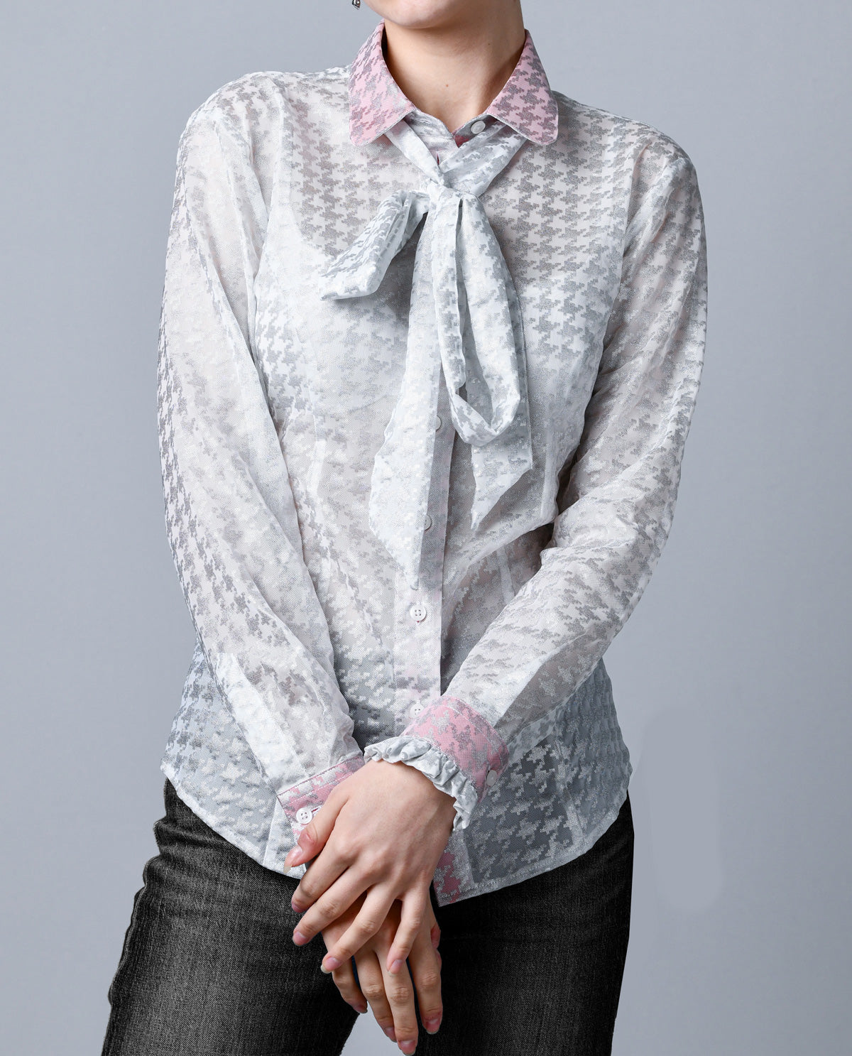 White and Check Women's