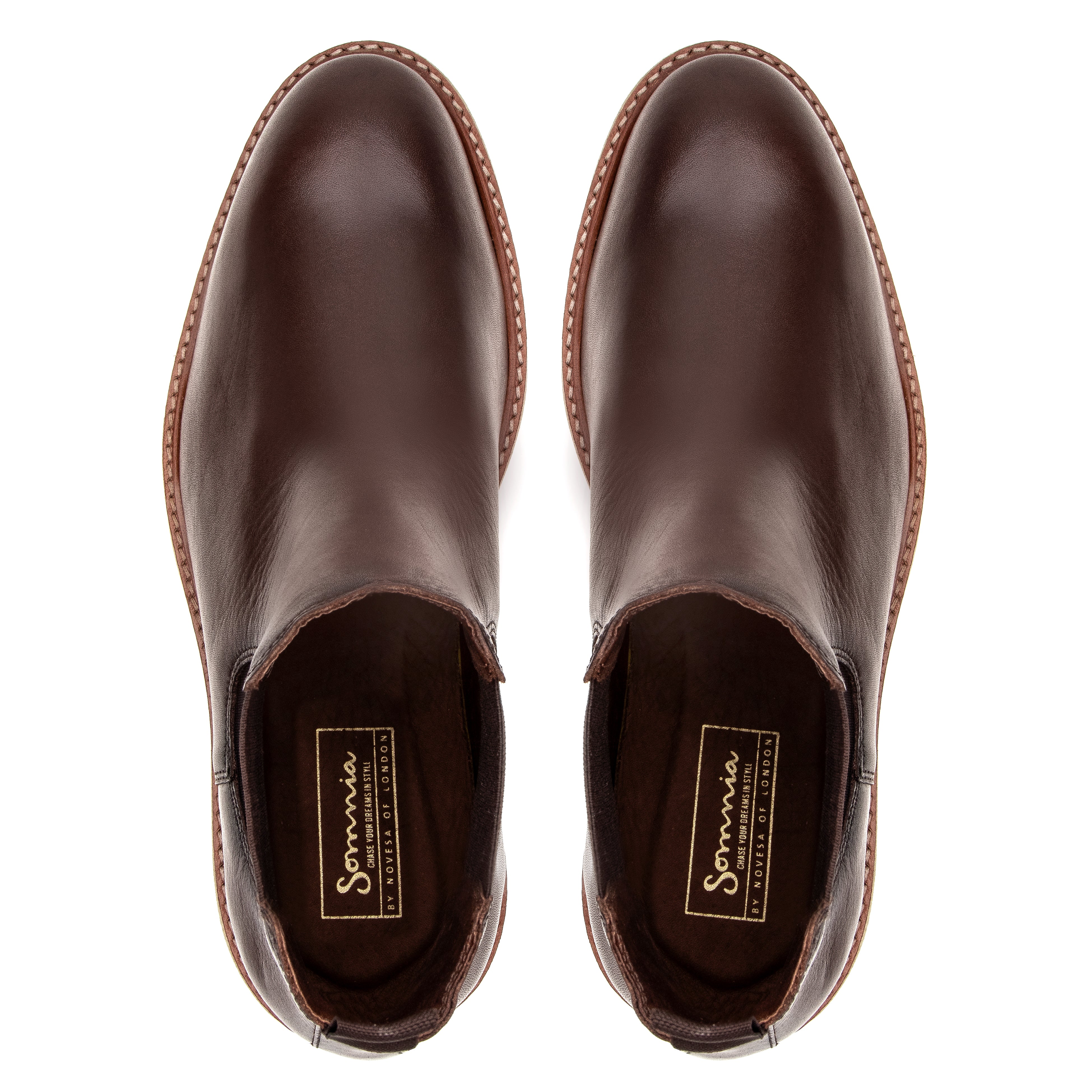 Simon Leather Chelsea Boot - Dark Brown