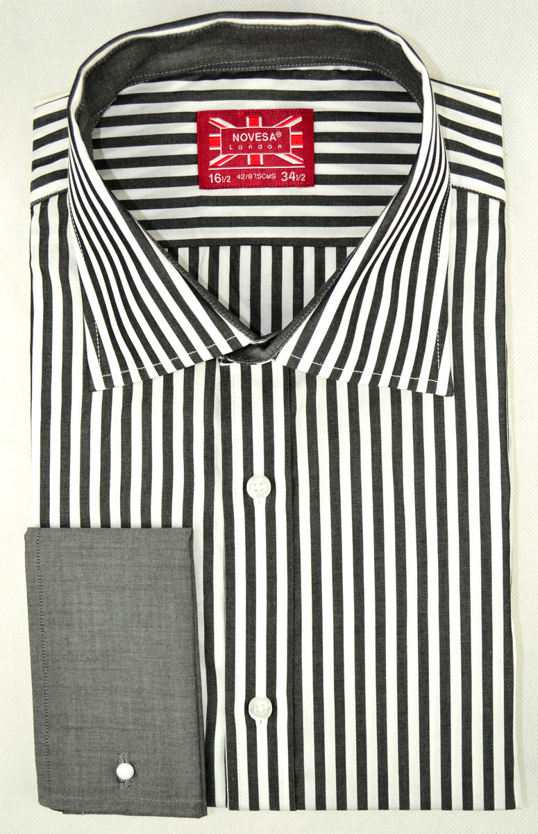 Grey and White Stripe Shirt
