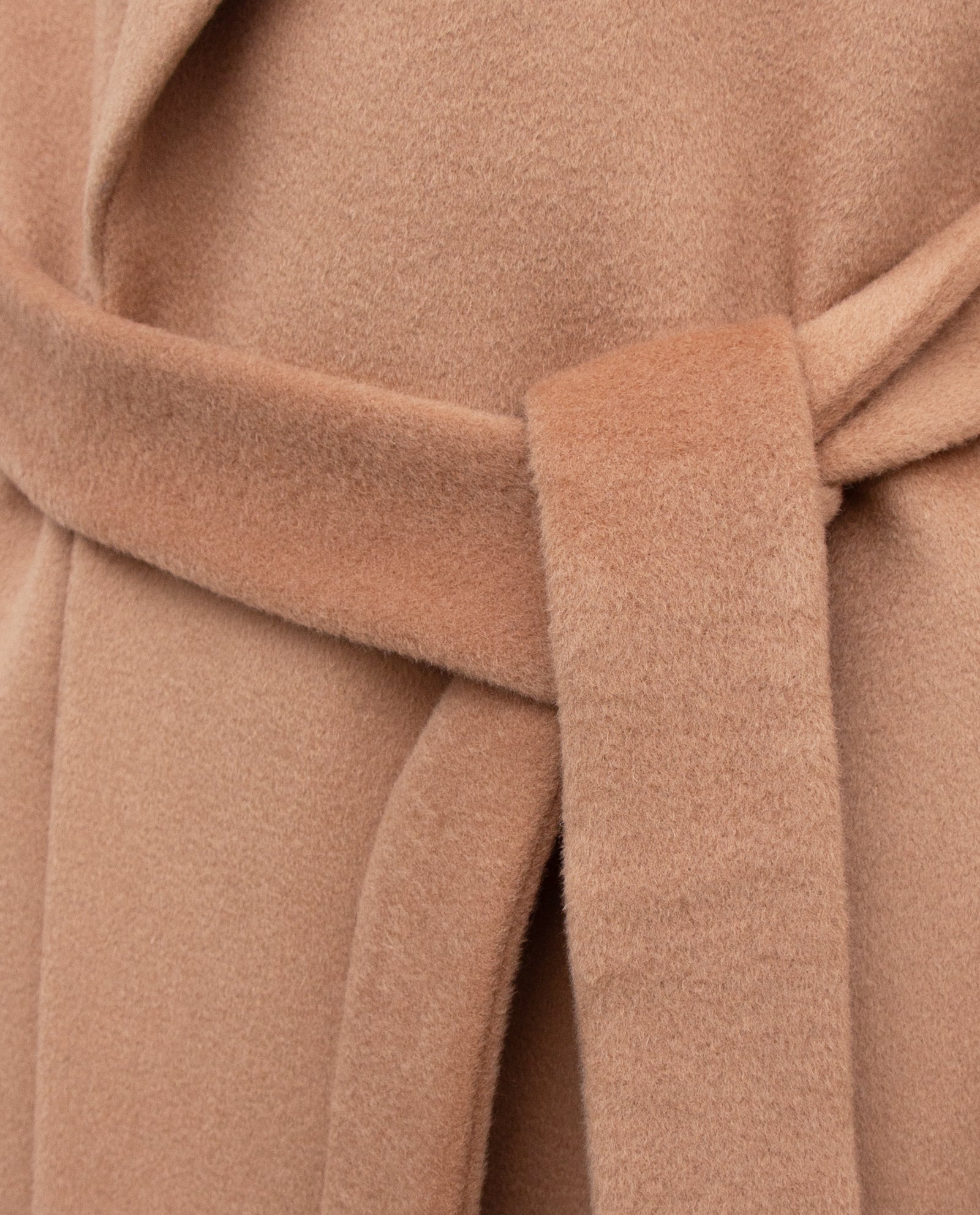 Women's Camel Wool Wrap Overcoat