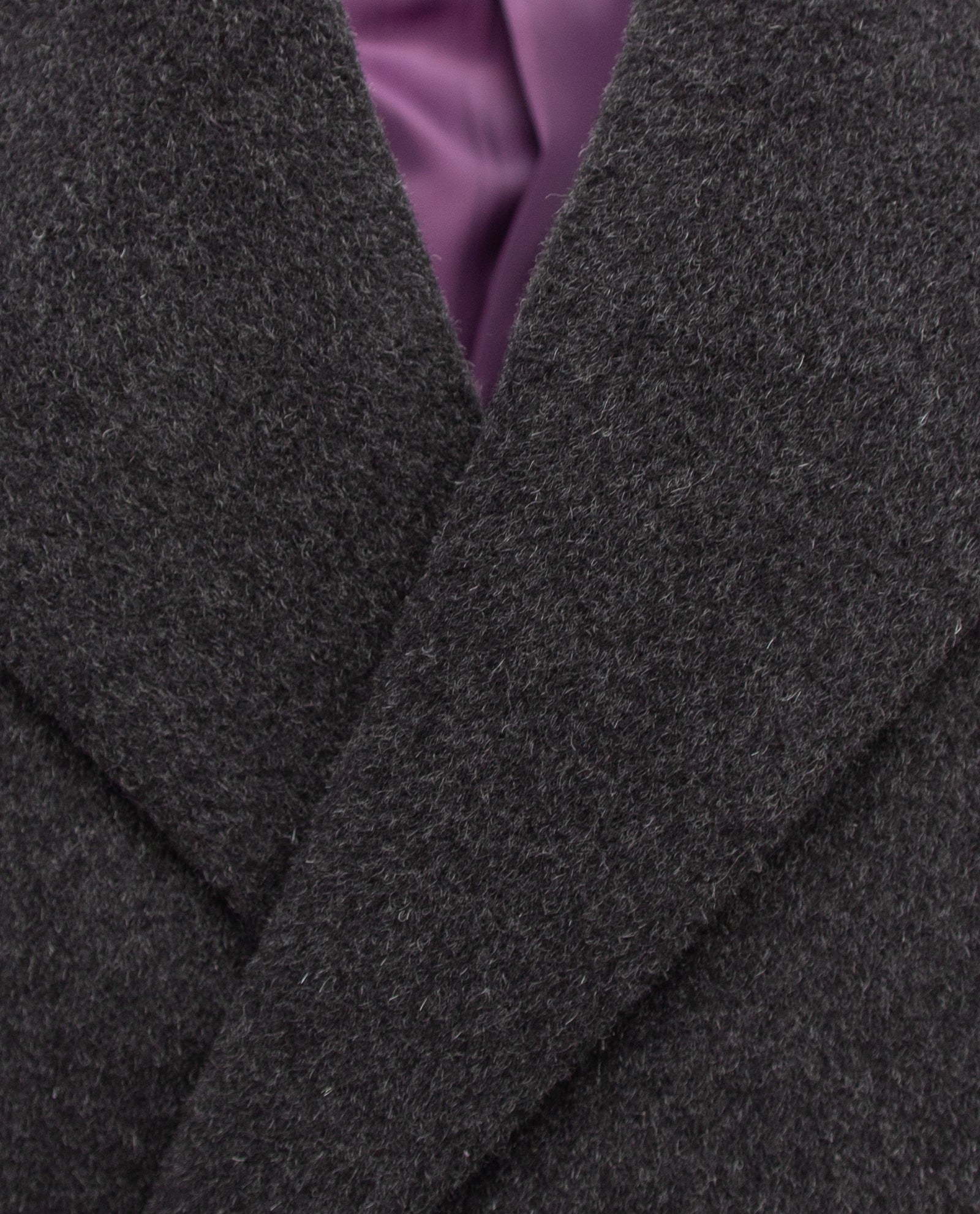 Women's Dark Heather Wool Wrap Overcoat