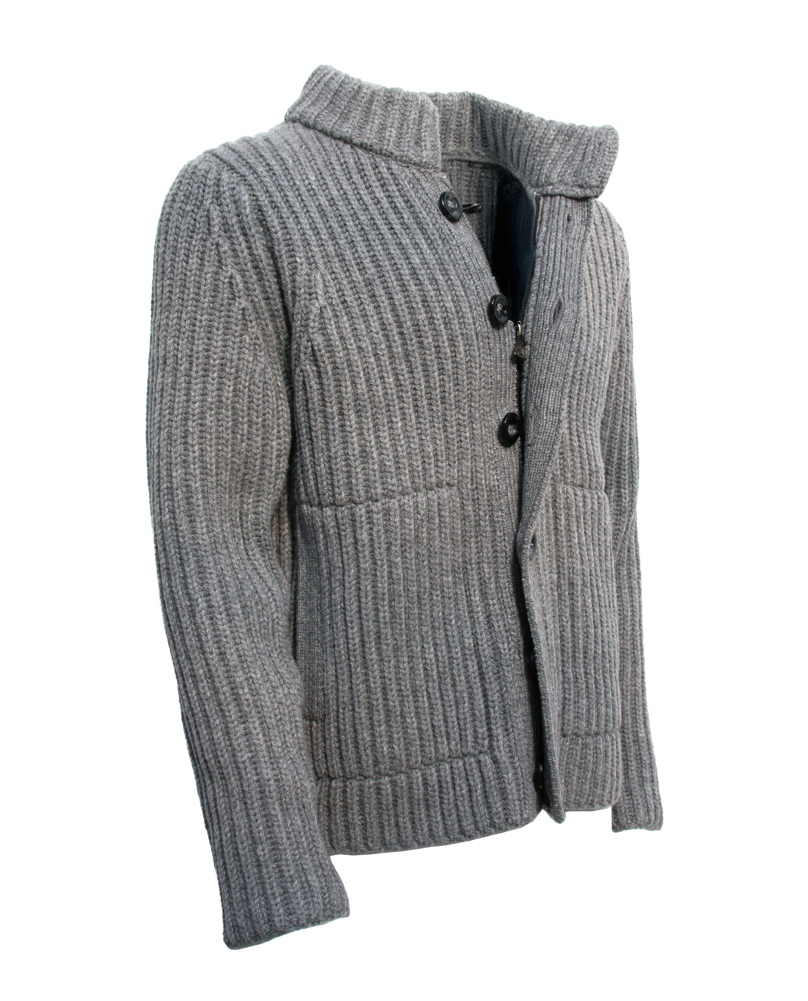 Heavy Lambswool Chunky Knit Cardigan