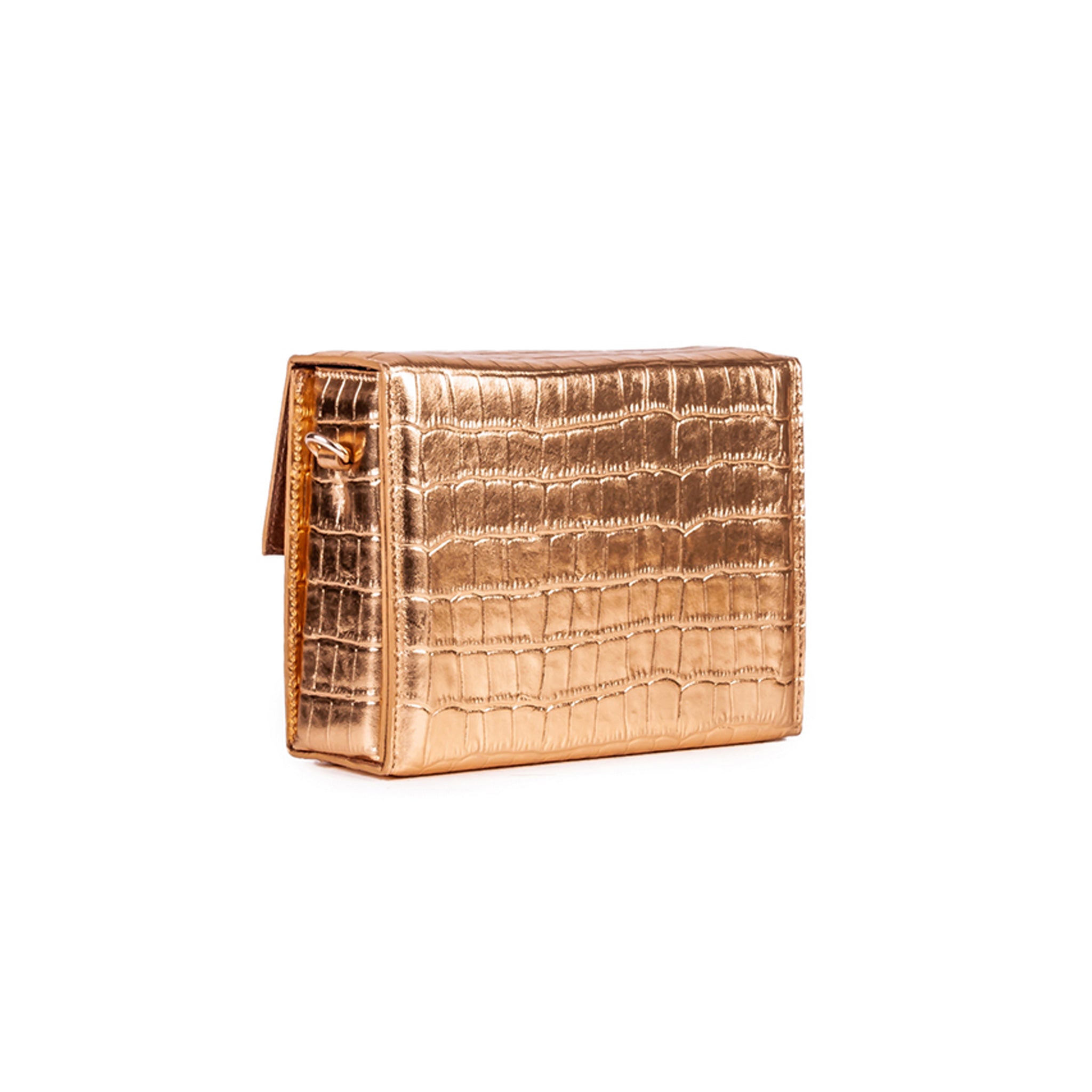 Gold Crocodile Cross Body