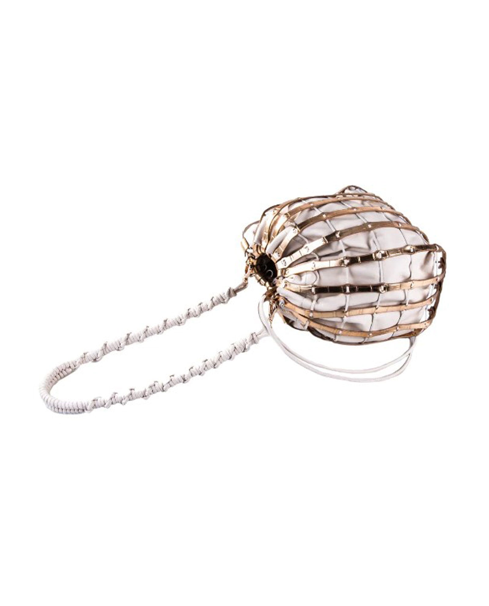 Gold Drawstring Cage Bag