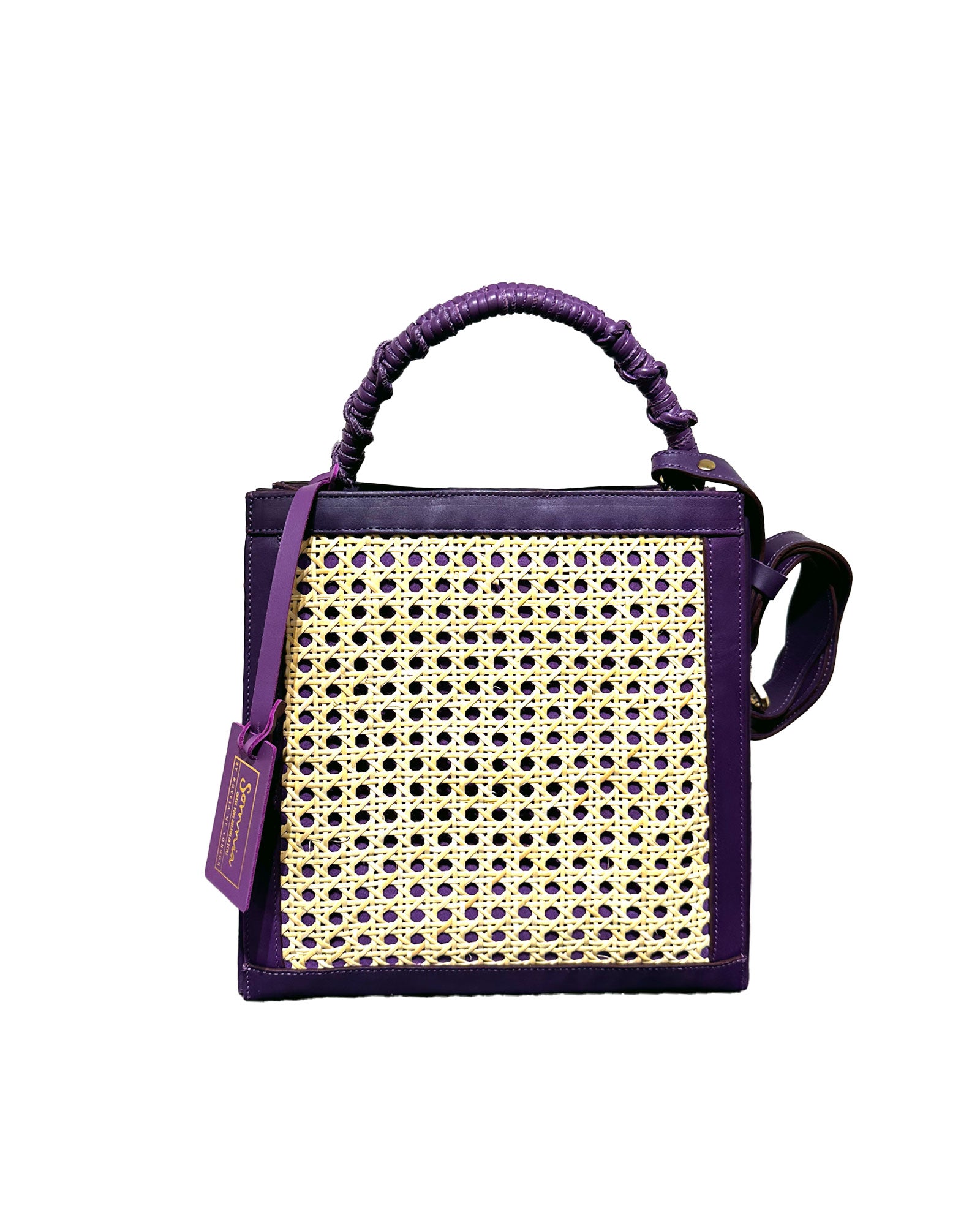 Violet Woven Handbag