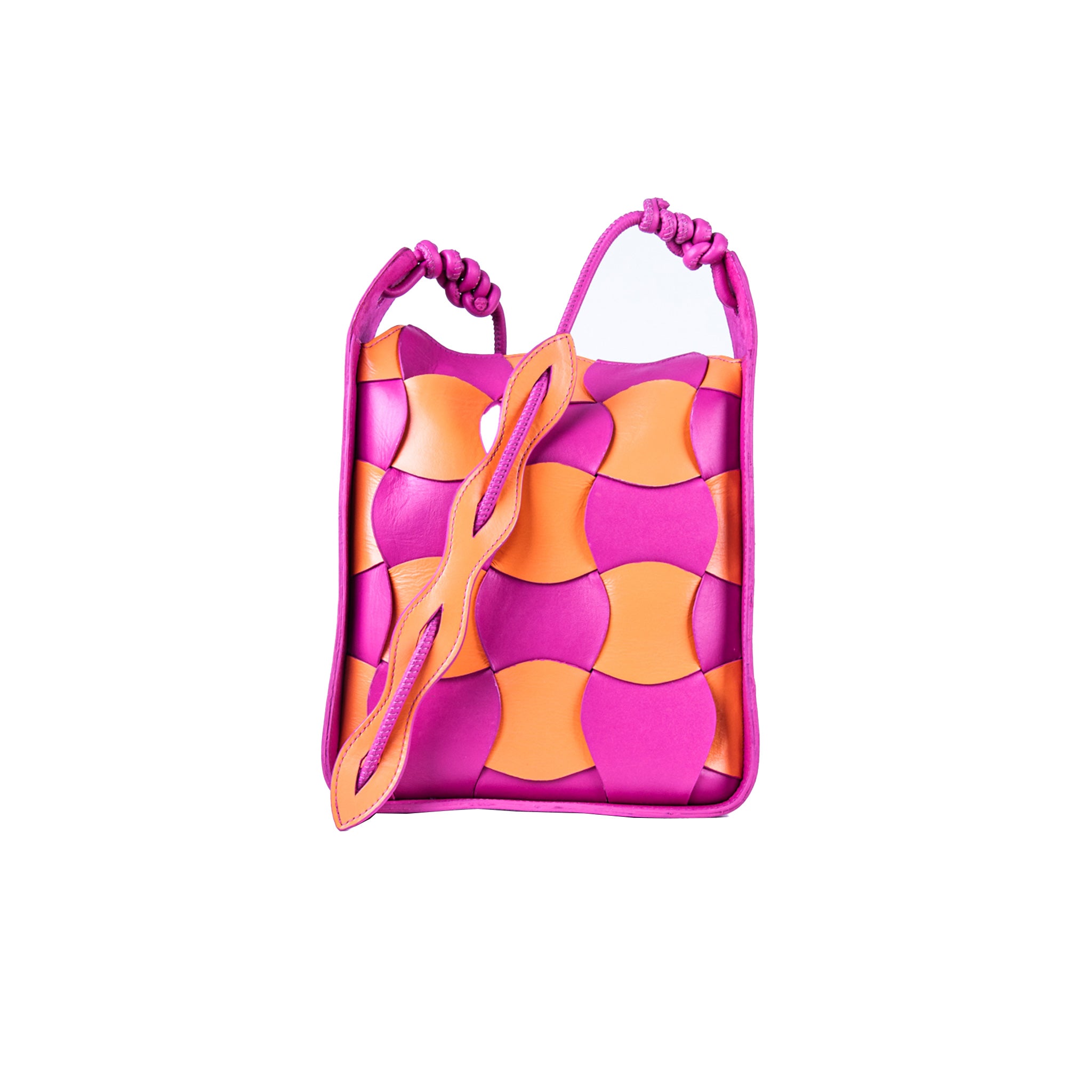 Vibrant Magenta and Sunset Orange Tote Bag