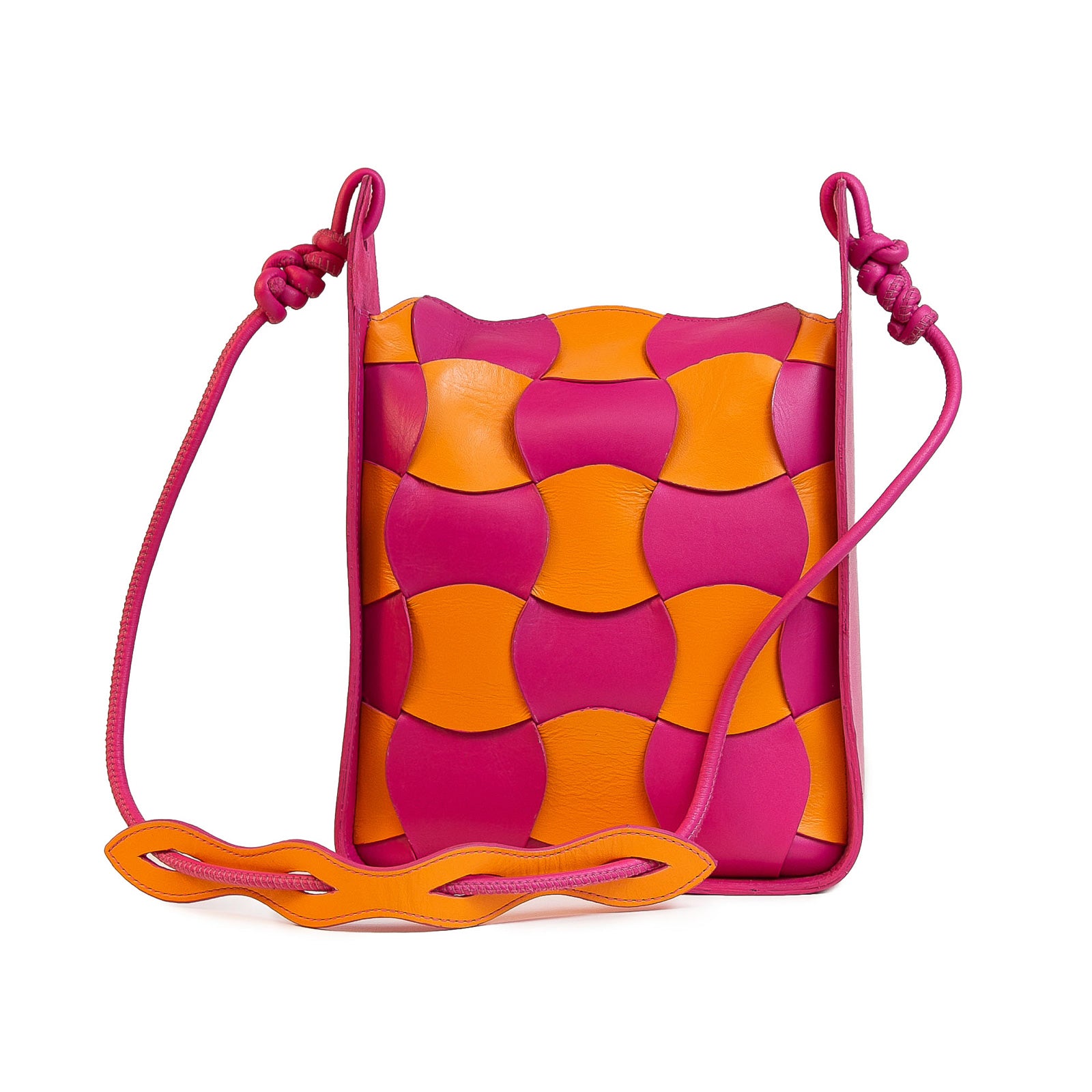 Vibrant Magenta and Sunset Orange Tote Bag