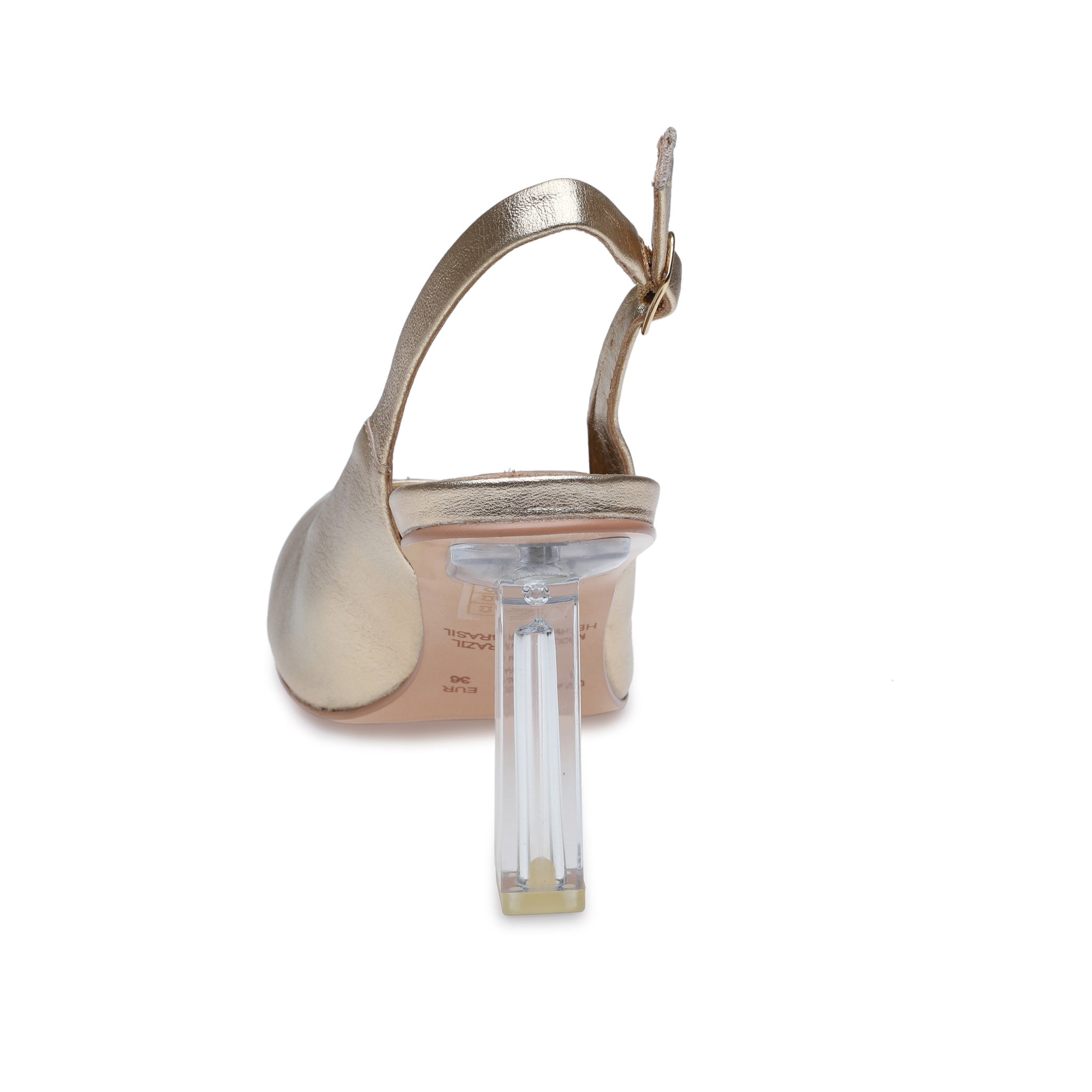 Metallic Gold with Cristal Heel