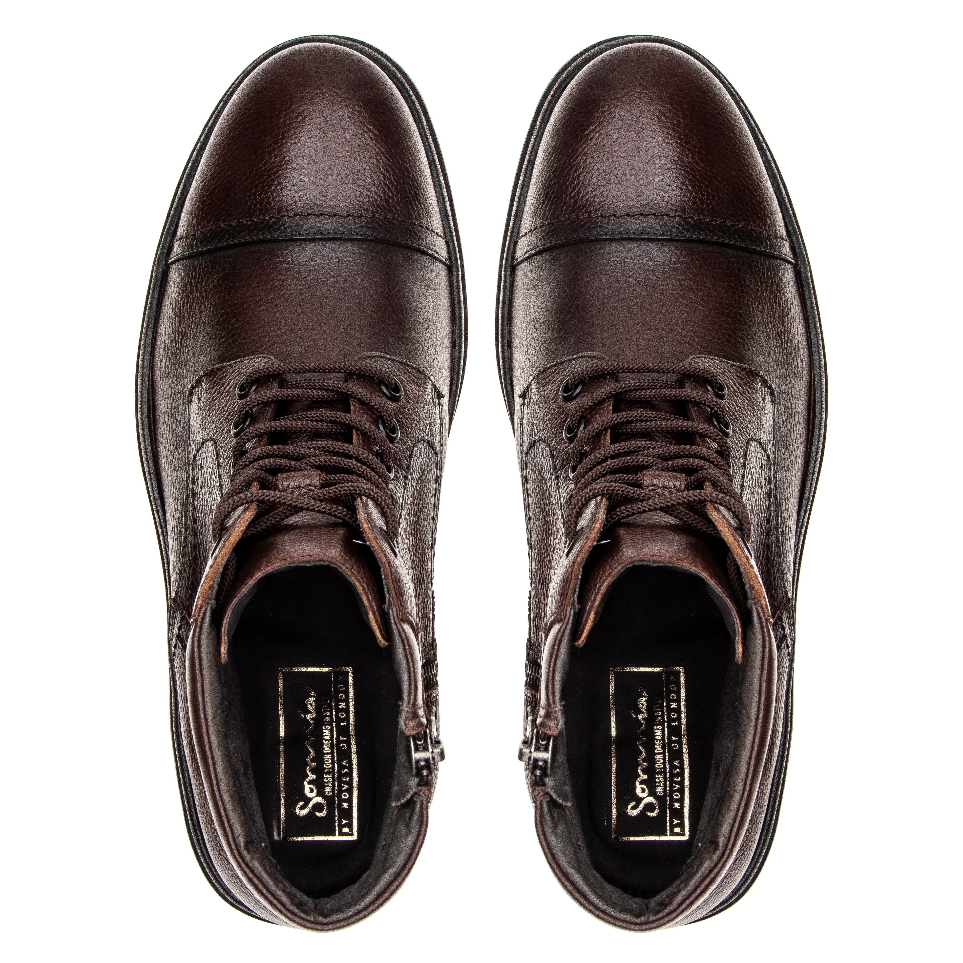 Sterling Lace up Boots - Brown