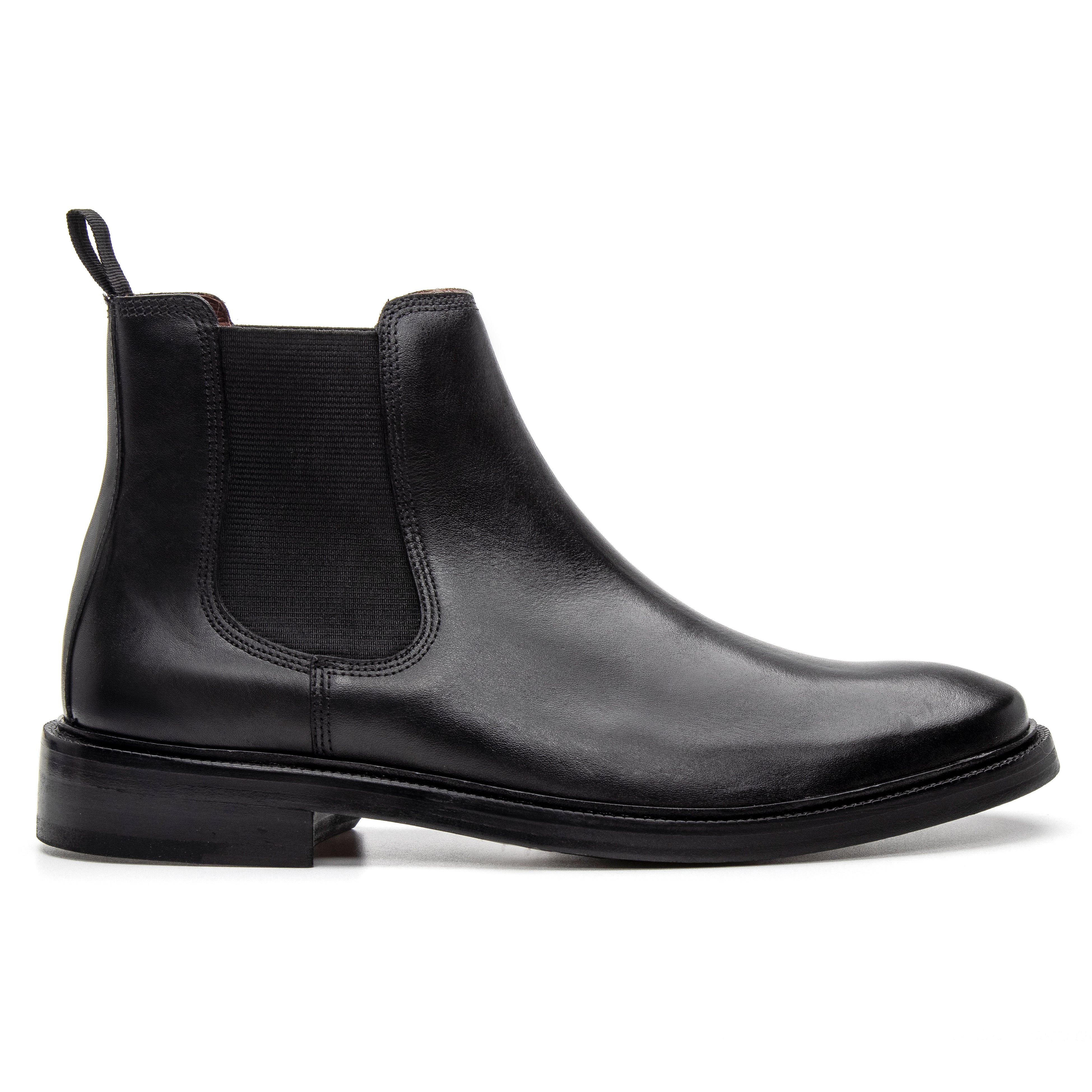 Simon Leather Chelsea Boot - Black