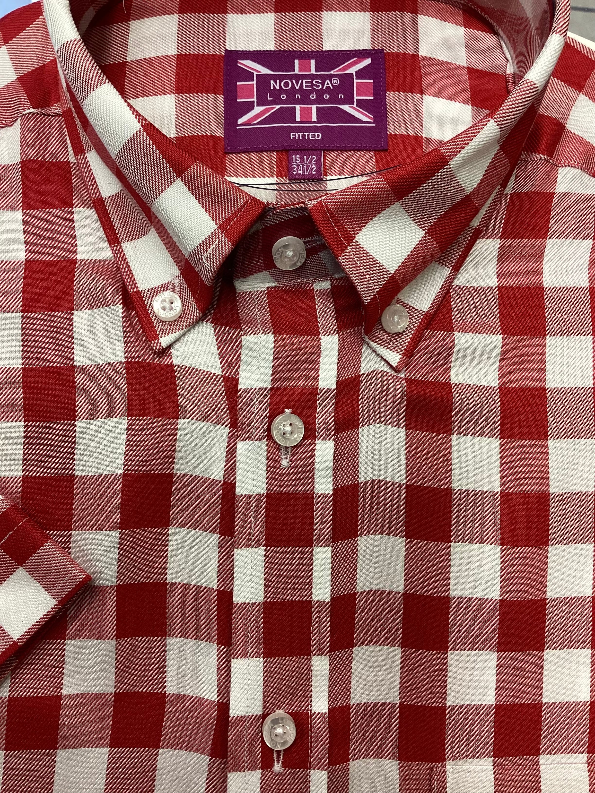 Red Plaid Short Sleeve