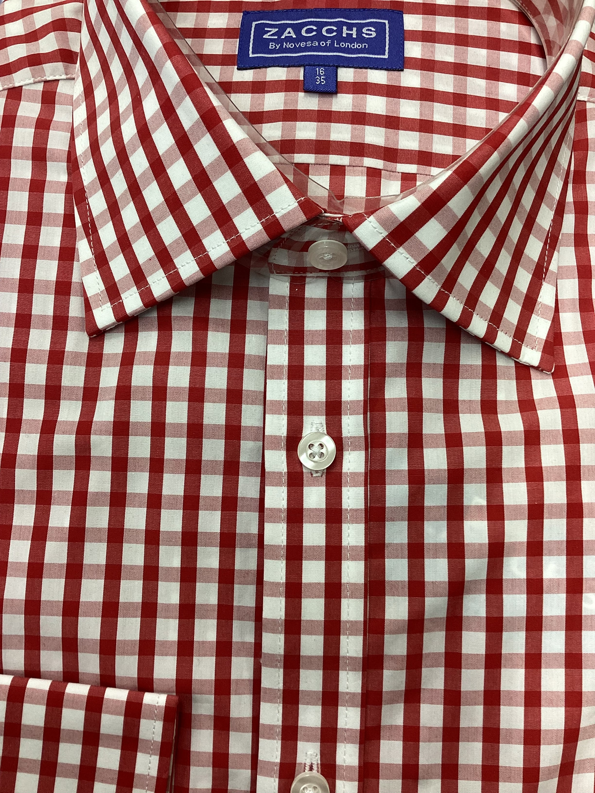 Deep Red Gingham Shirt