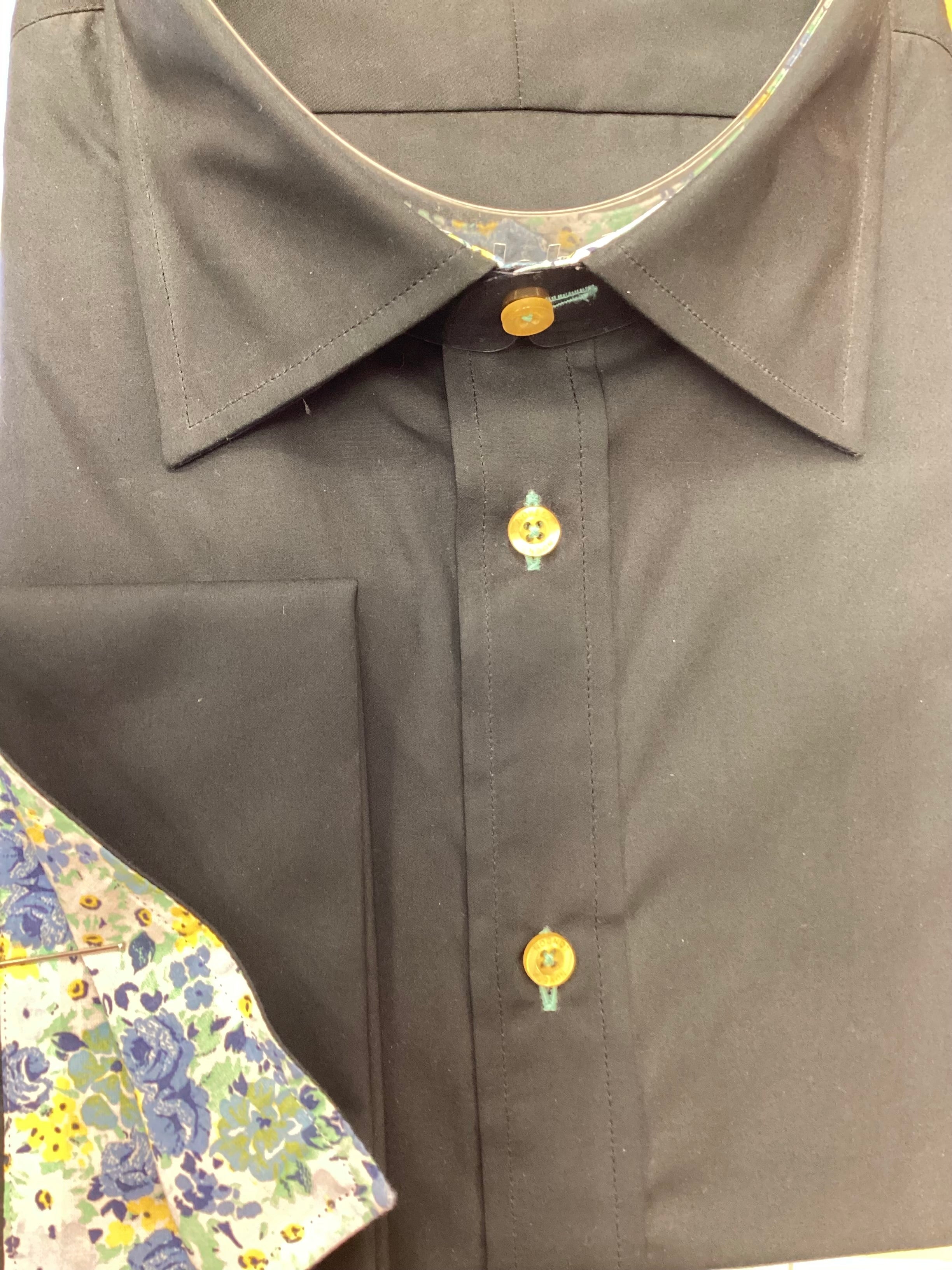 Olive Green with Floral Contrast