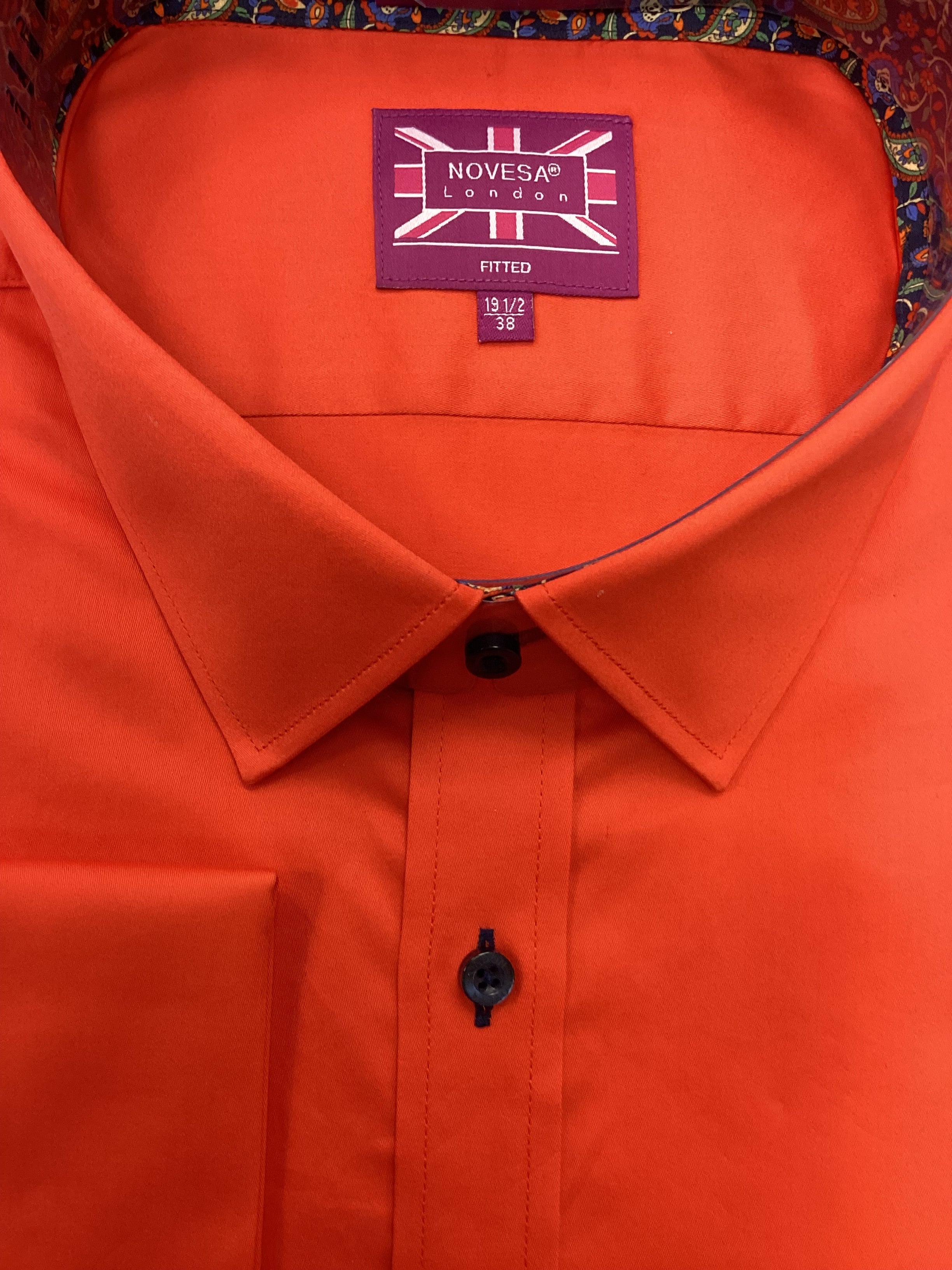 Orange Sateen Shirt