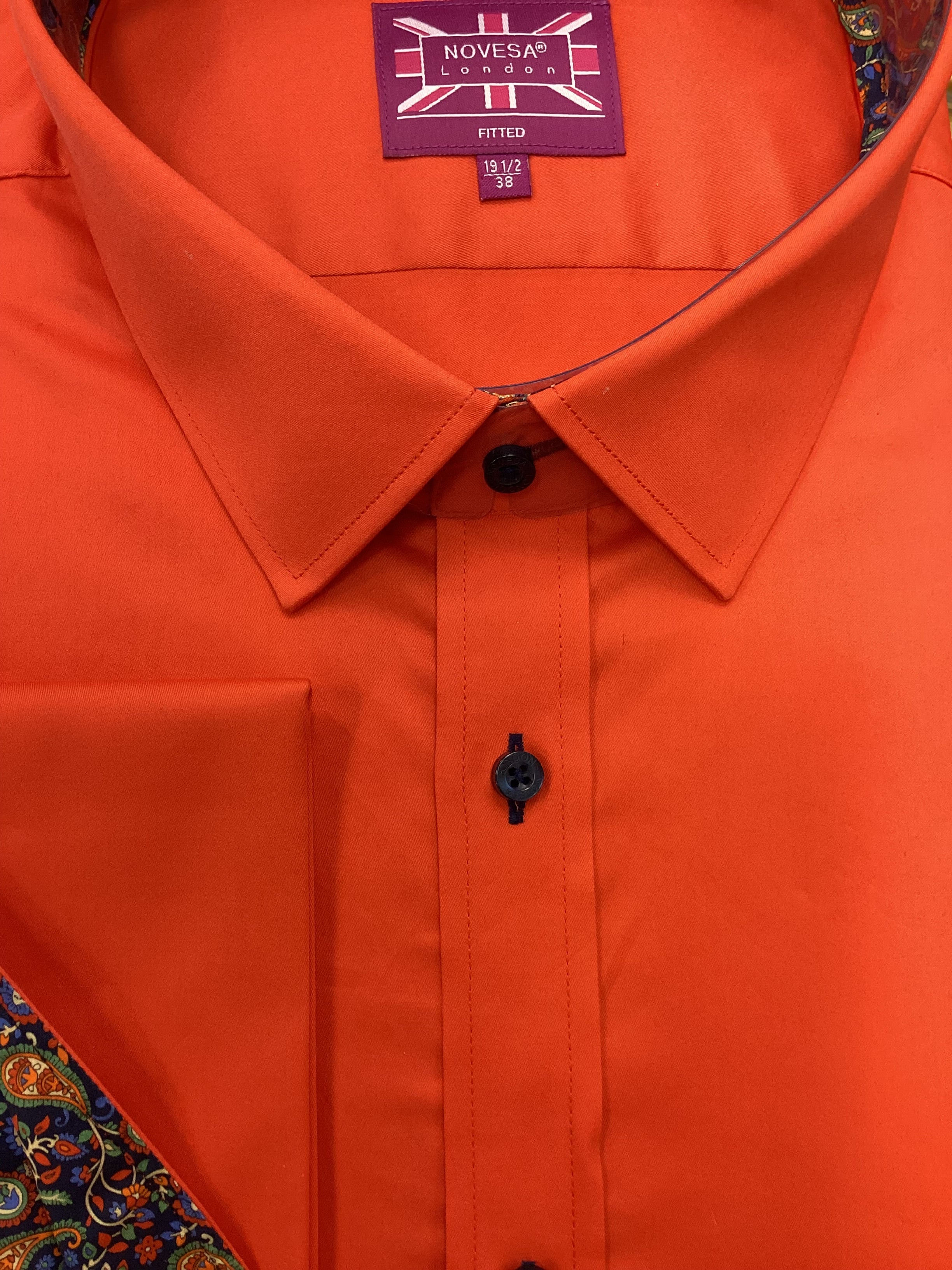 Orange Sateen Shirt
