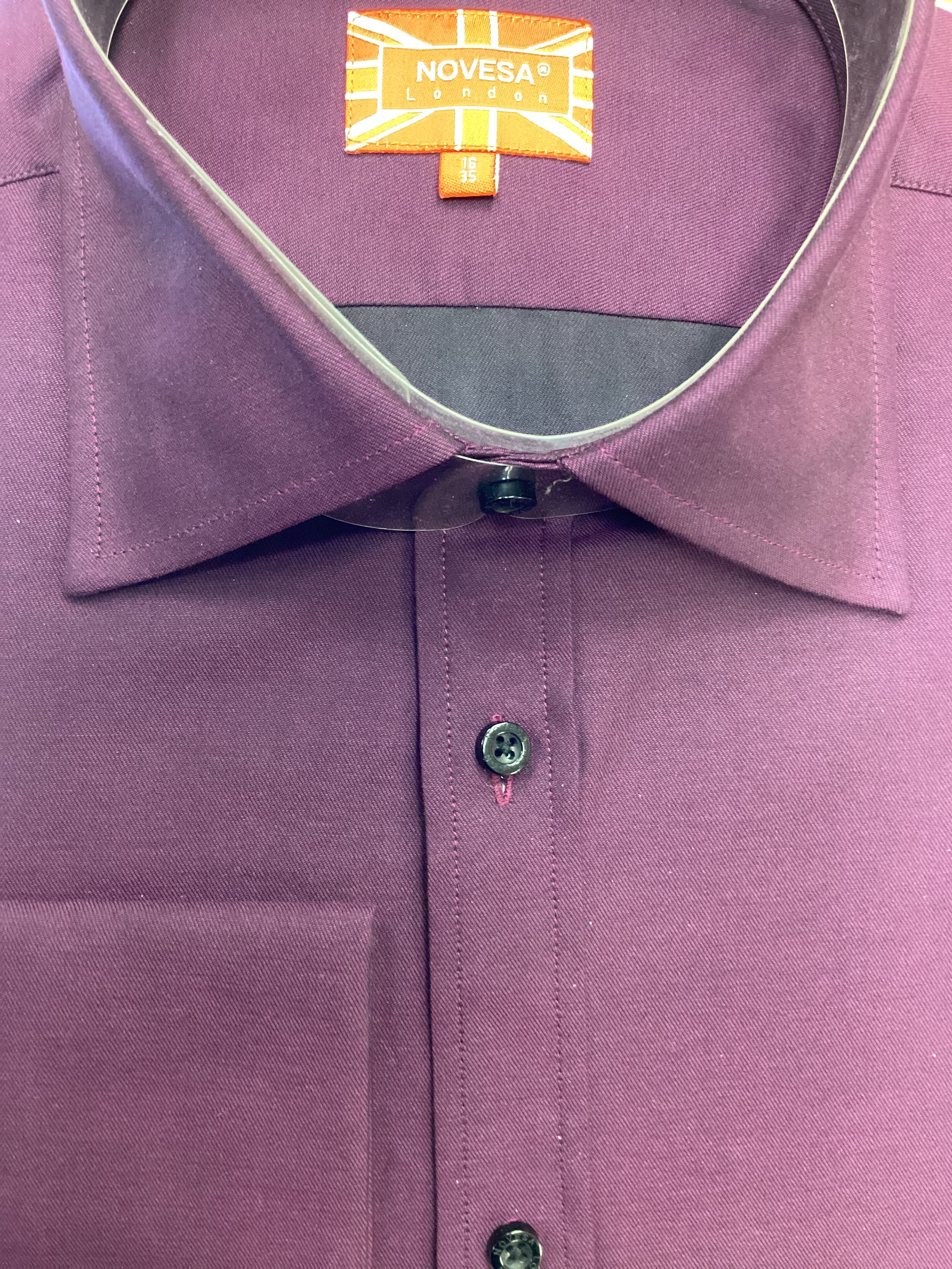 Plum Pin-Point Oxford