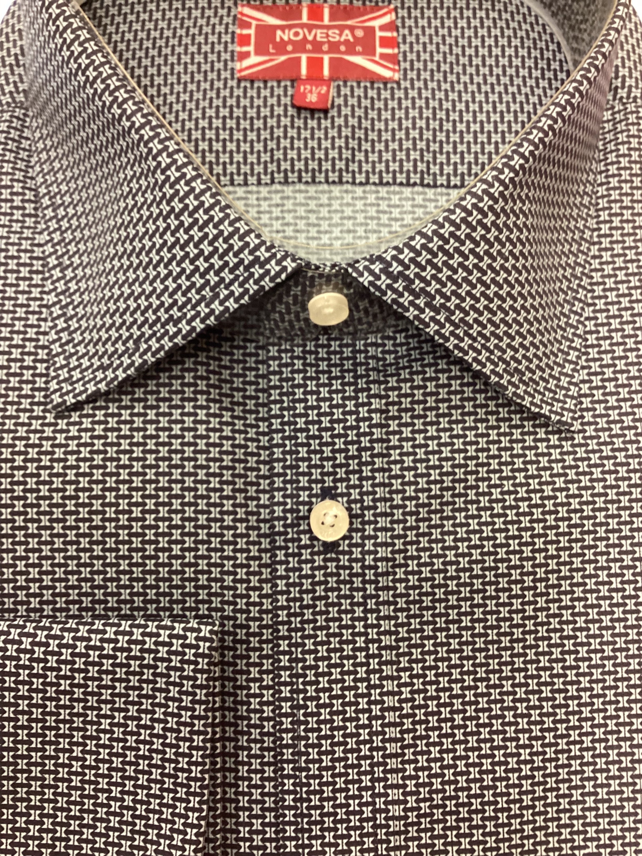 Navy Blue Abstract Shirt