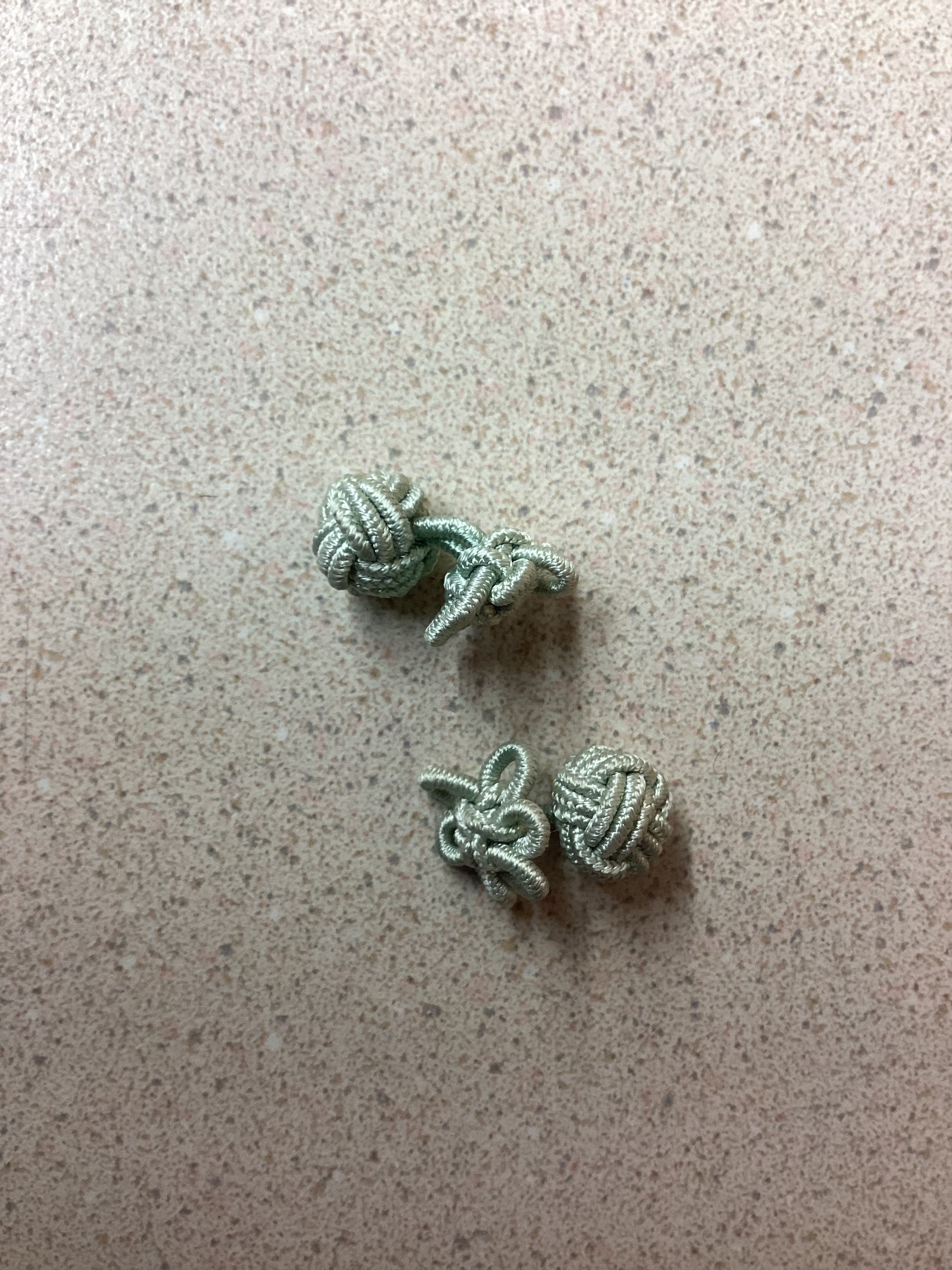 Pale Green Star Silk Knots