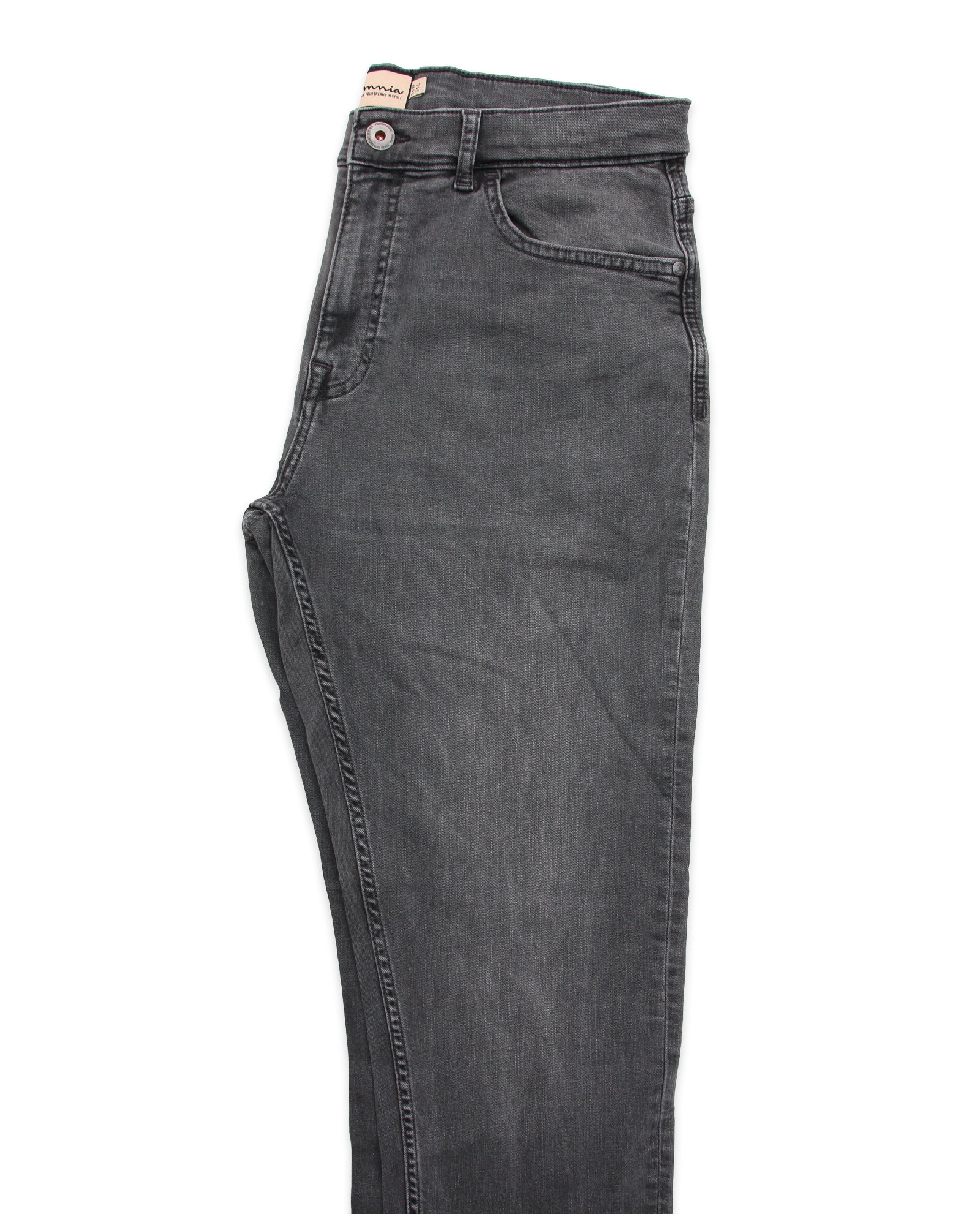 Somnia Men's Washed Grey Comfort-Stretch Jeans
