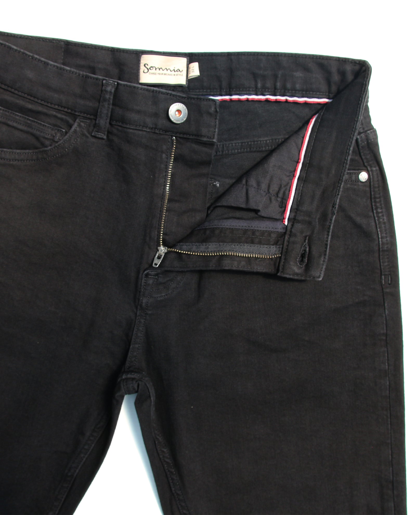 Somnia Men's Essential Black Comfort-Stretch Jeans