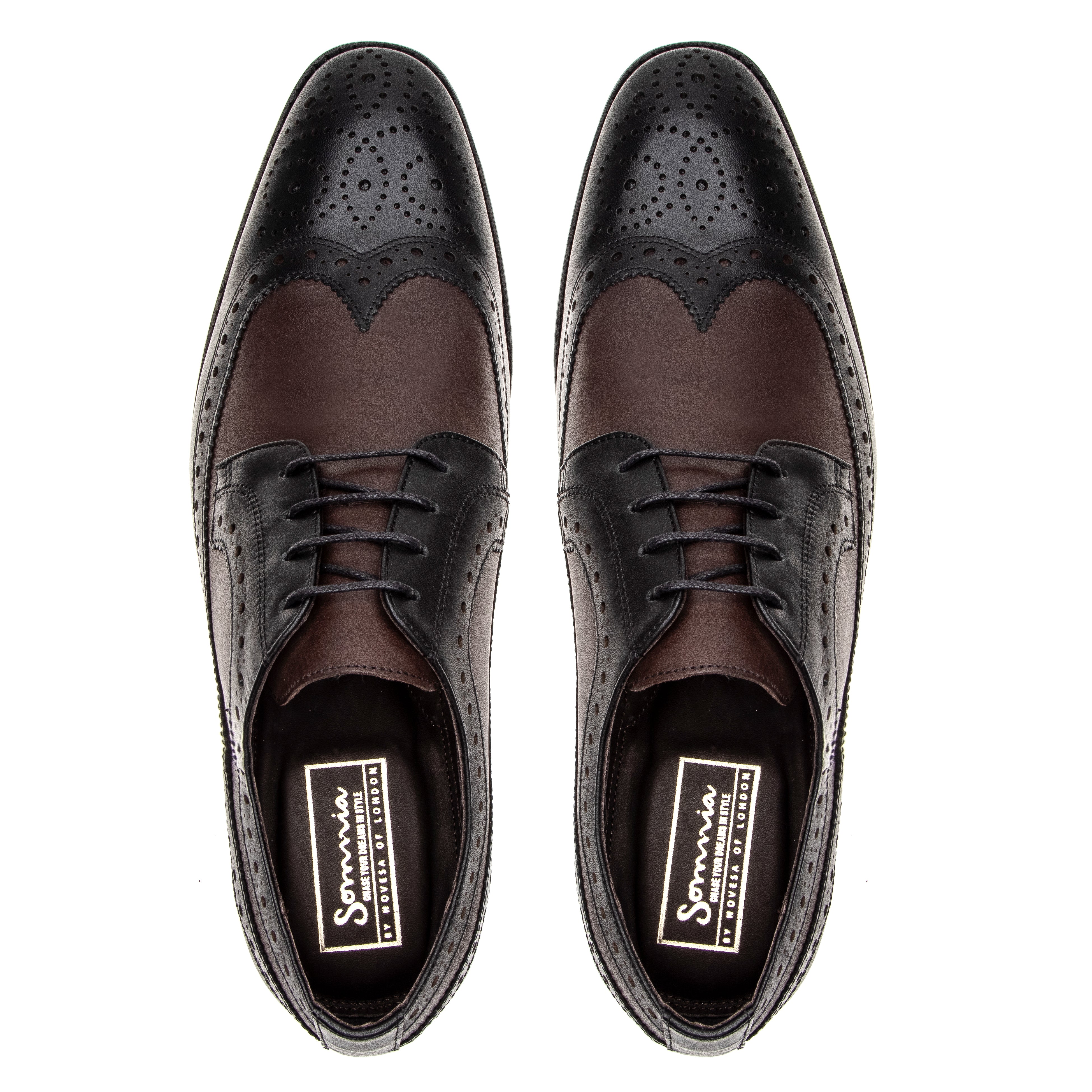 Barnaby Dress Oxford - Black/Brown