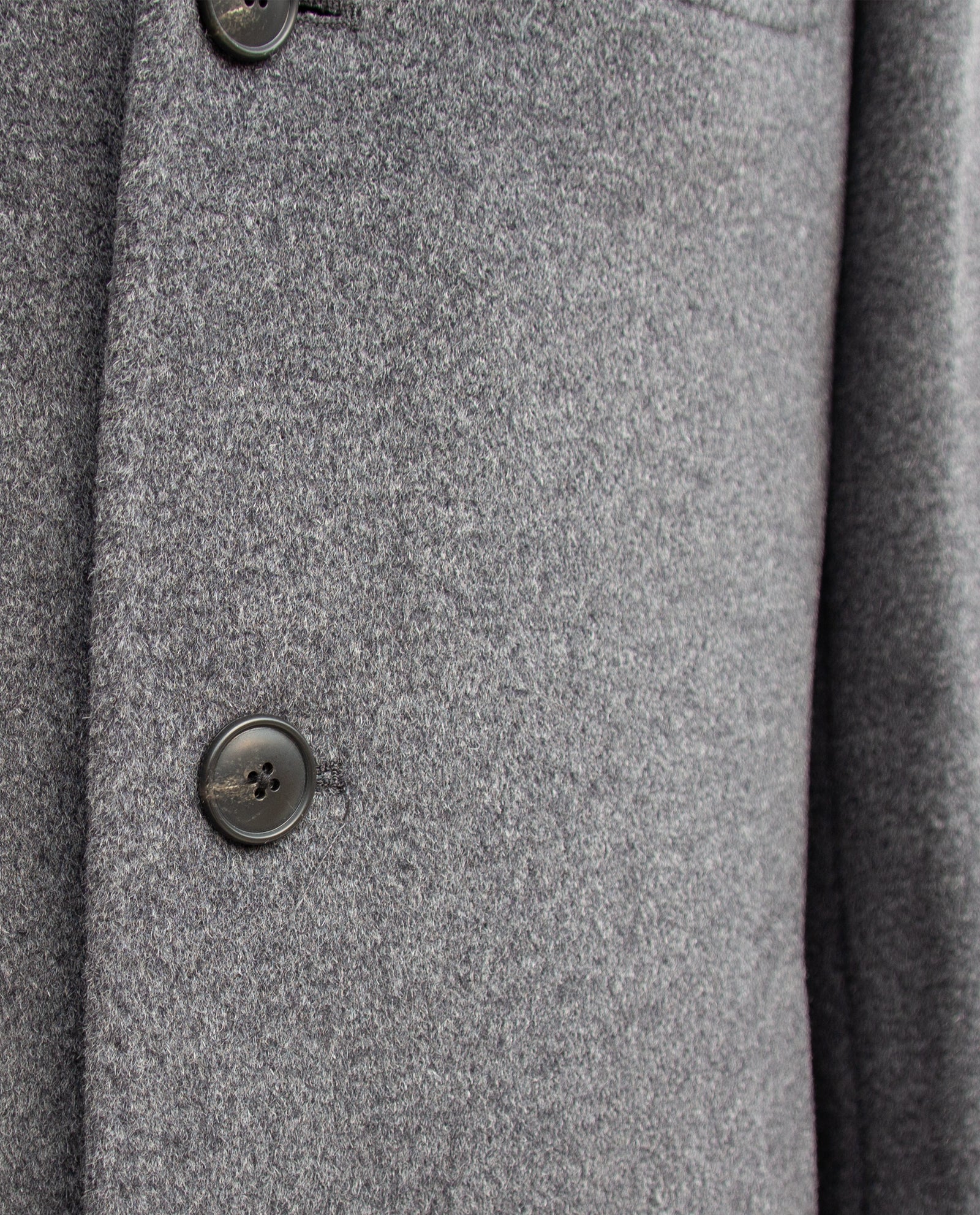 Men’s Heathered Charcoal Wool Overcoat