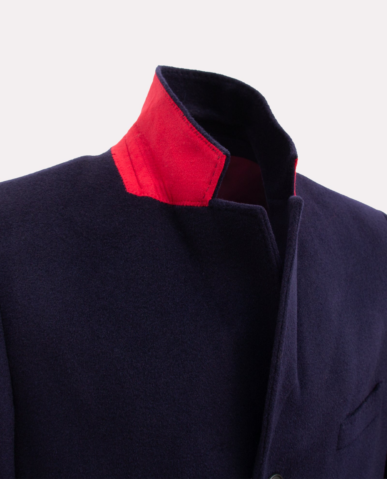Men's Navy Wool Overcoat