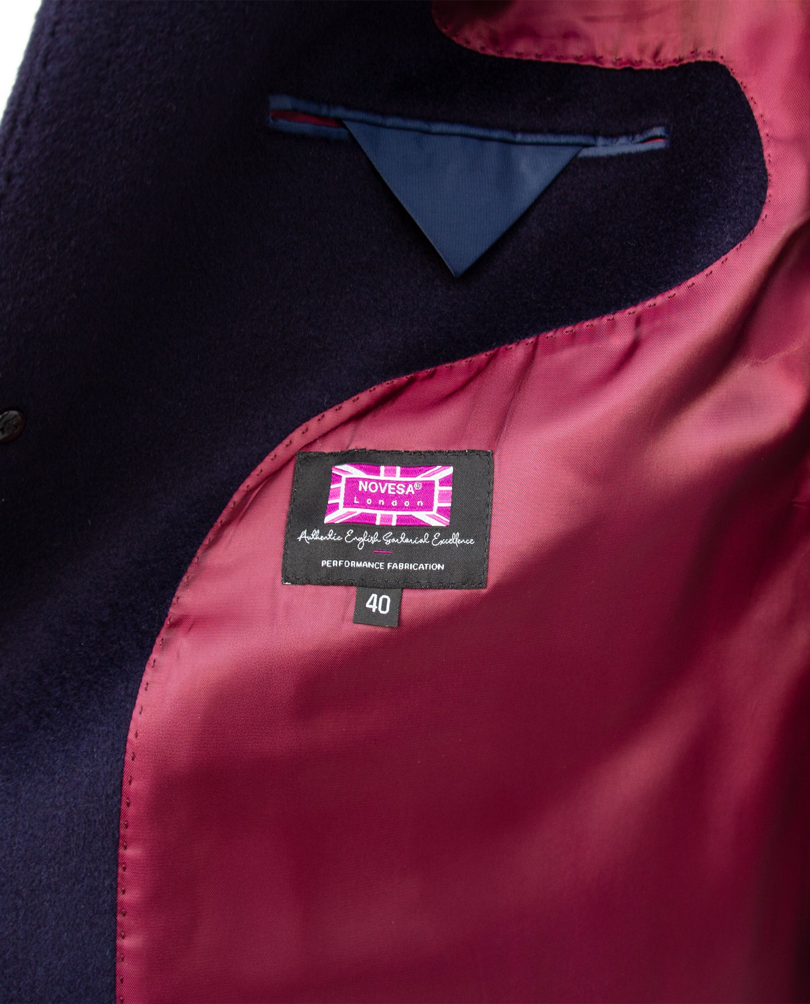 Men's Navy Wool Overcoat