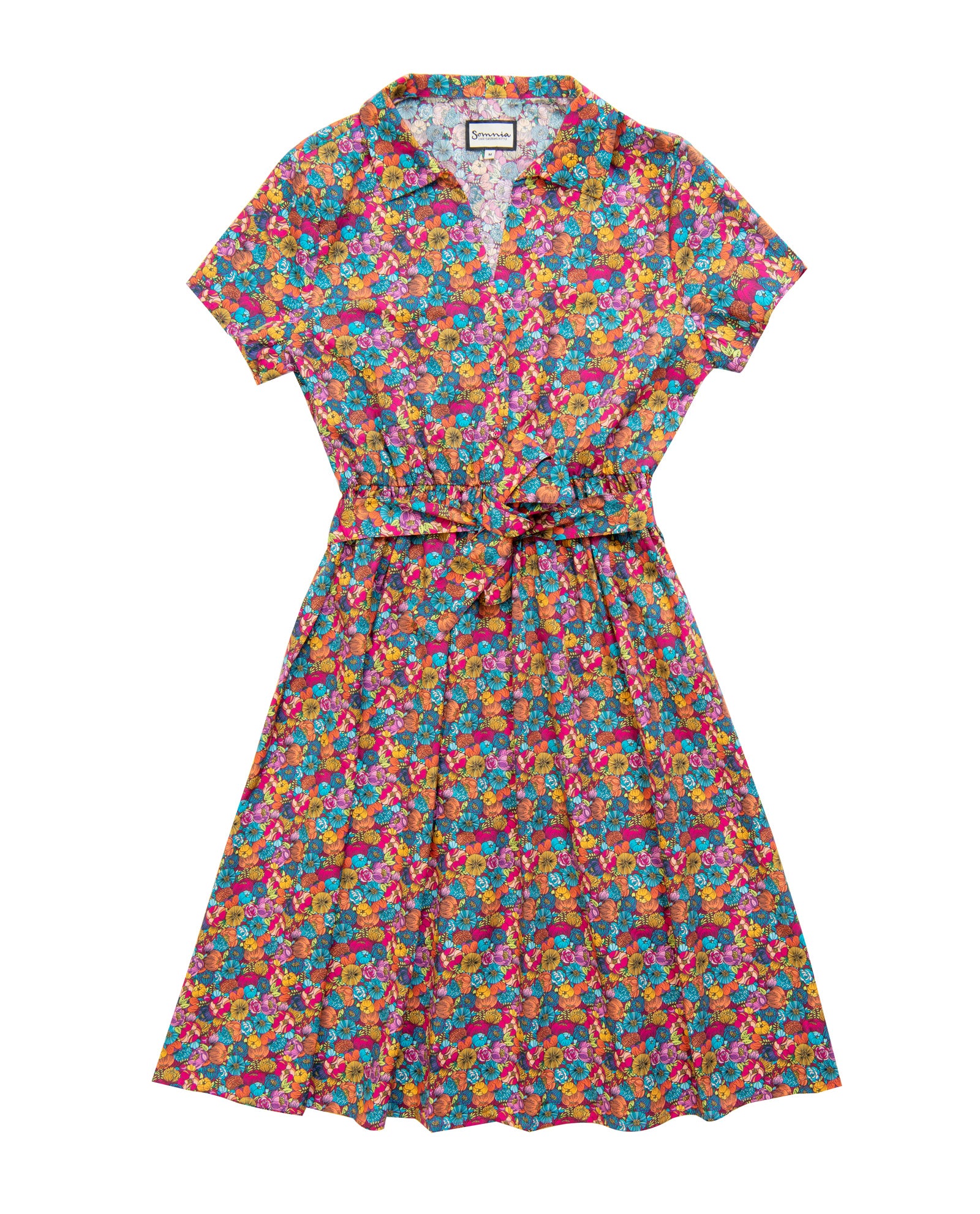 Vivid Floral Short Dress