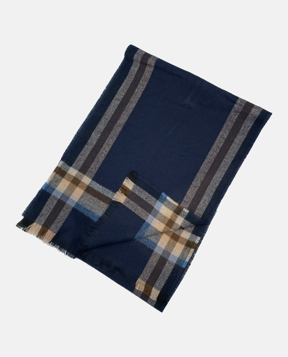 Navy & Beige Scarf