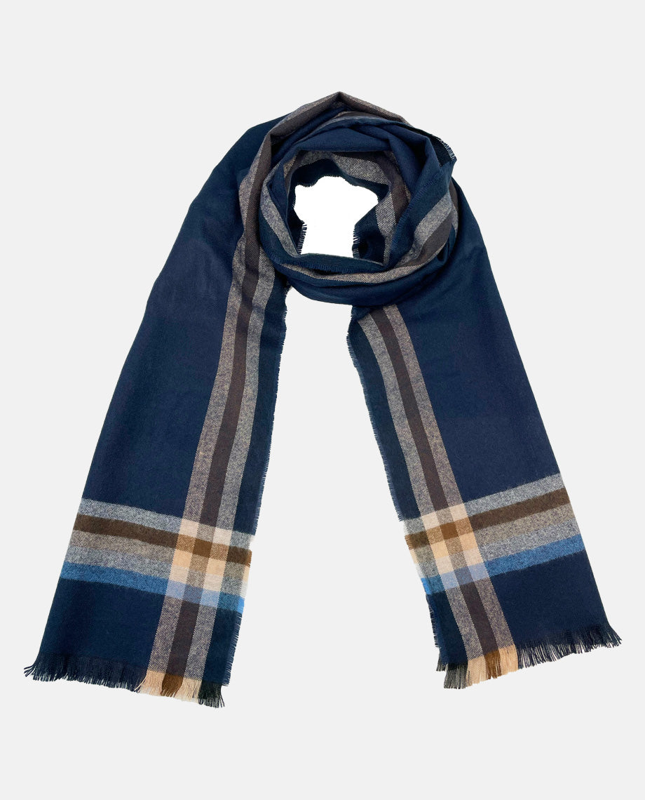 Navy & Beige Scarf