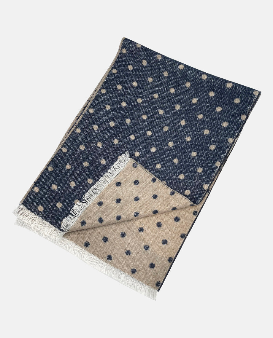 Navy Dot Scarf