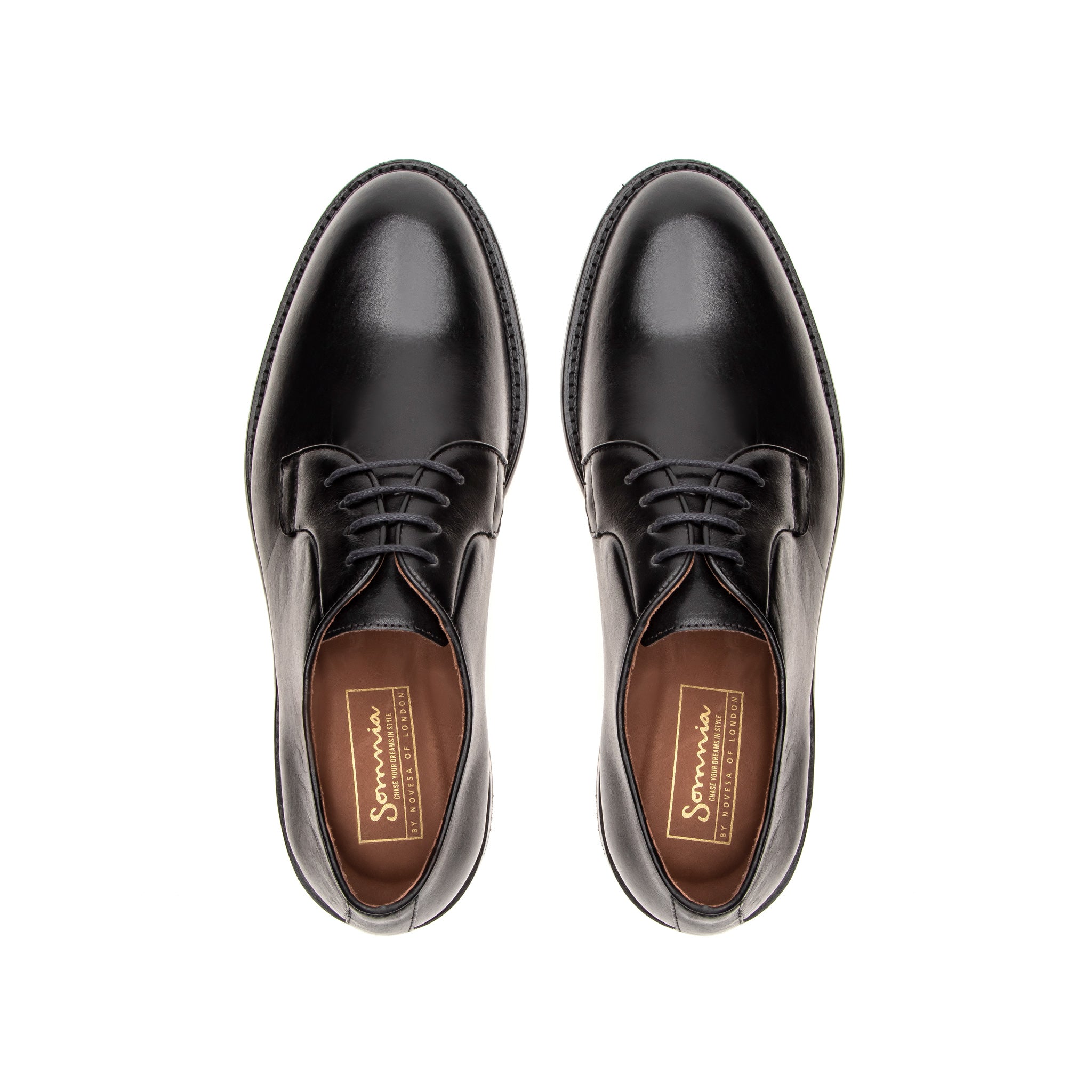 Edward Plain Toe Derby - Black