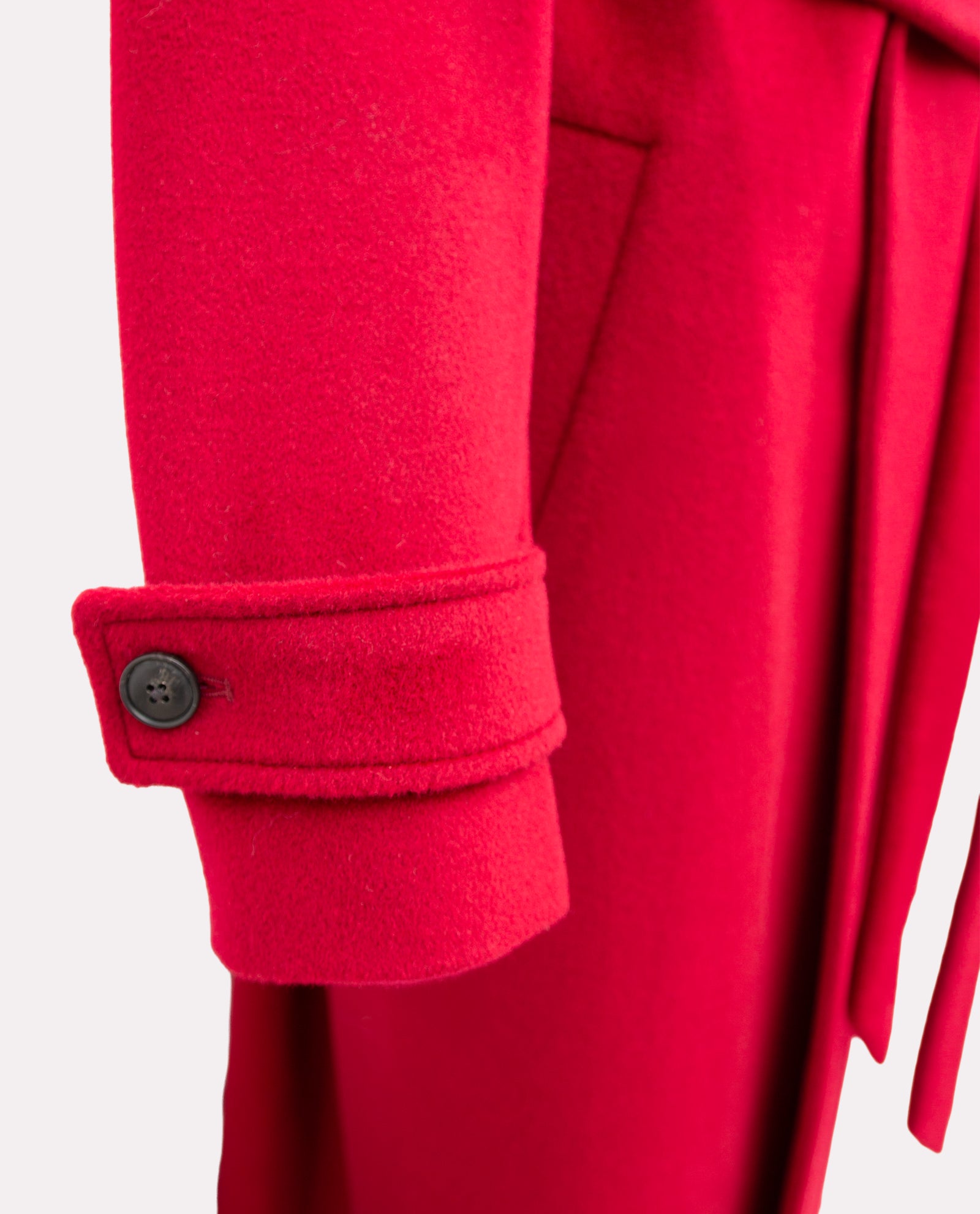 Women's Crimson Wool Wrap Overcoat