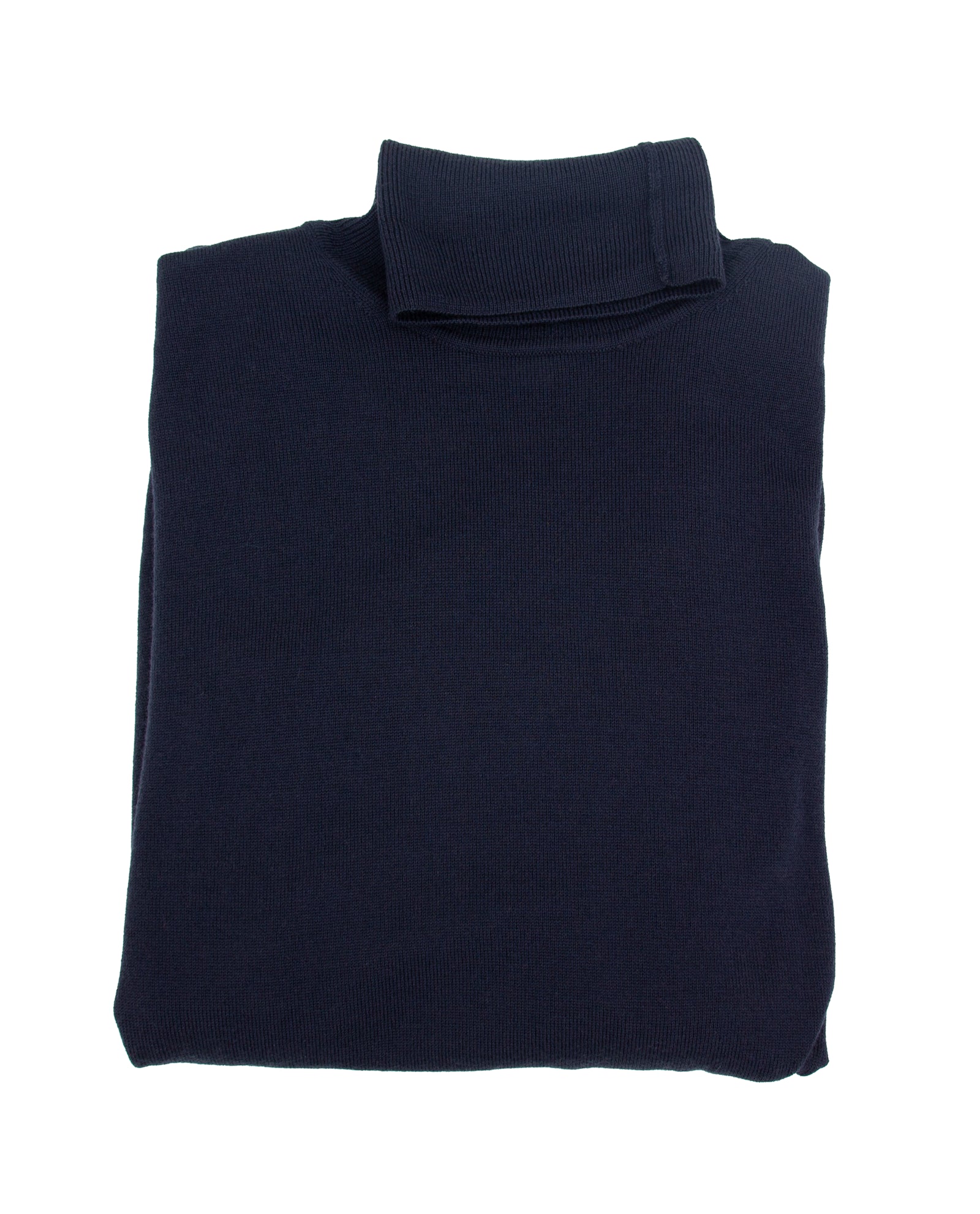 Women’s Extra-Fine Merino Wool Roll Neck Sweater — Dark Navy