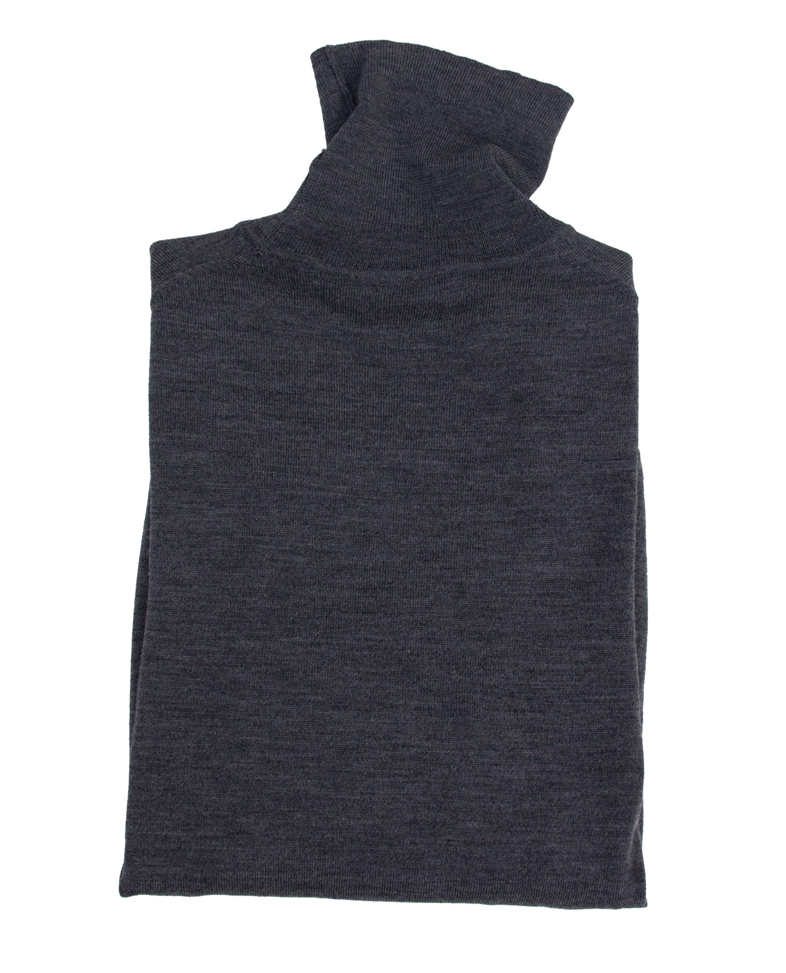 Women’s Extra-Fine Merino Wool Roll Neck Sweater — Charcoal Grey