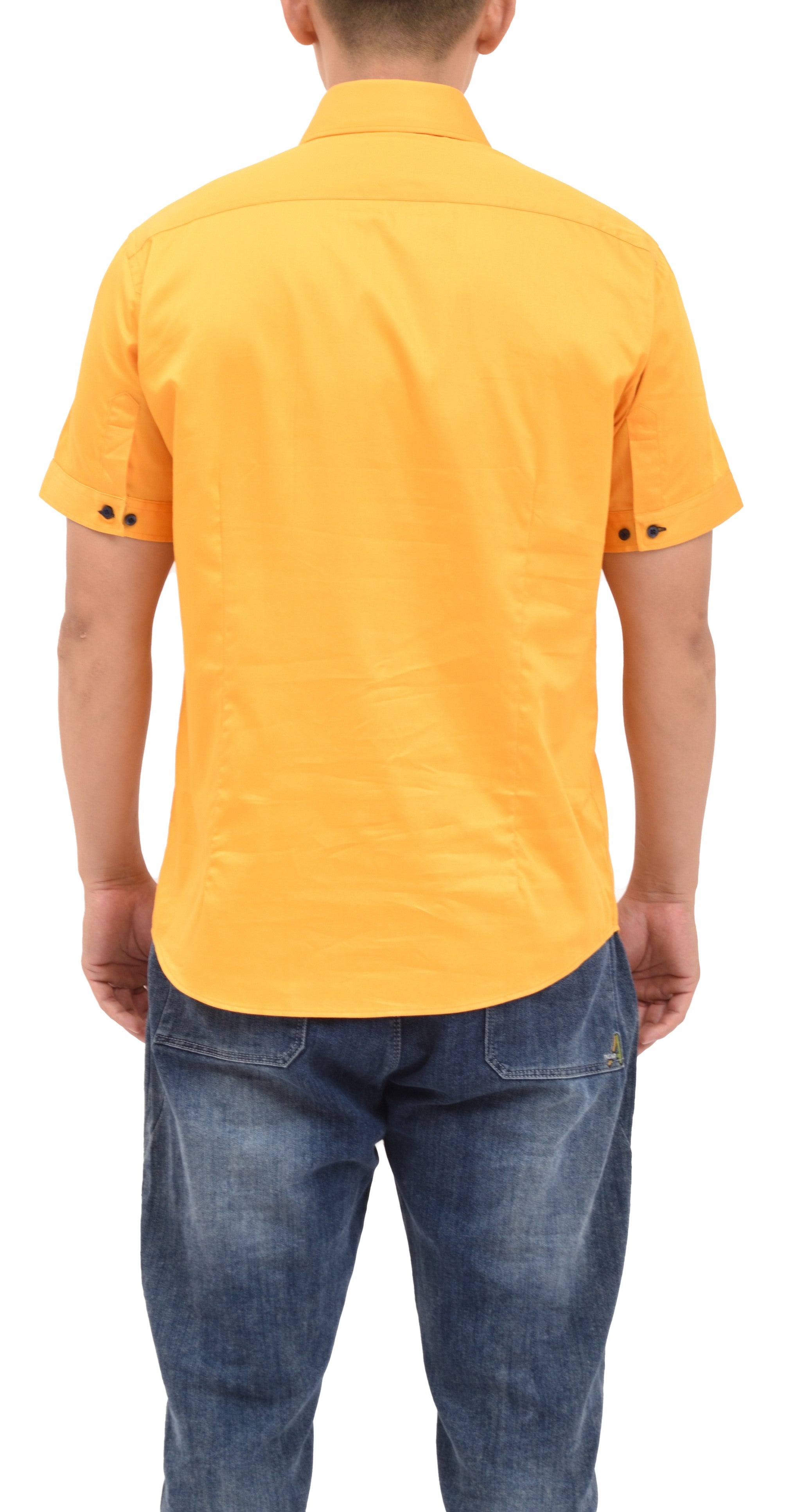 Sateen Gold with Paisley Short Sleeve