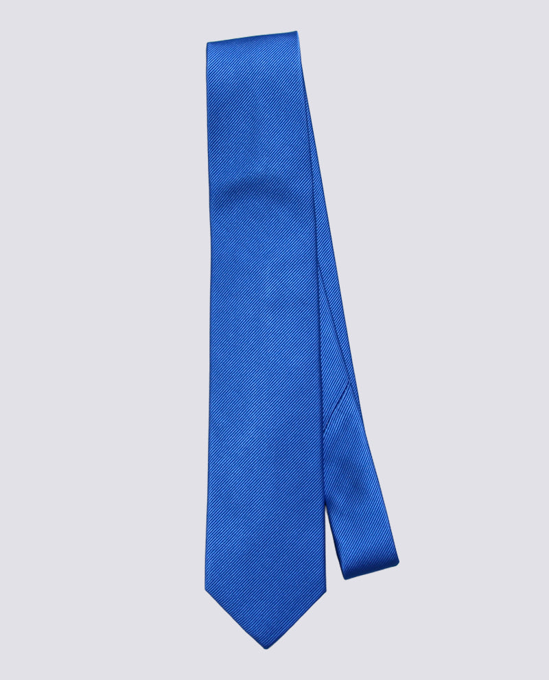 Royal Blue Silk Herringbone Tie